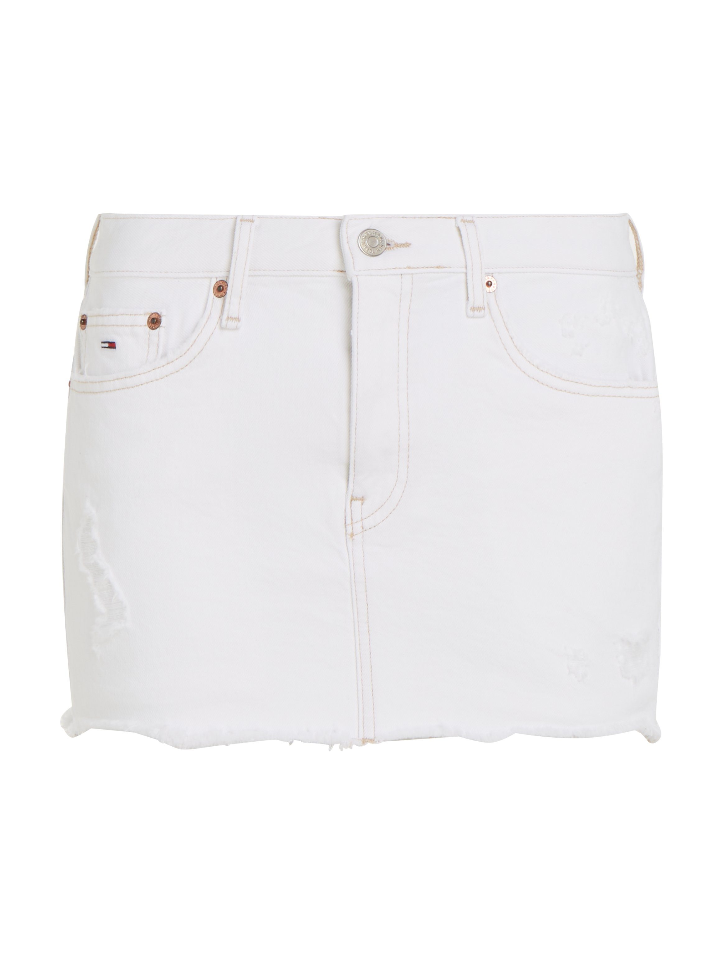 TOMMY Jeans rok LW MCR MN SKIRT BH0199 Webrok in 5-pocket stijl