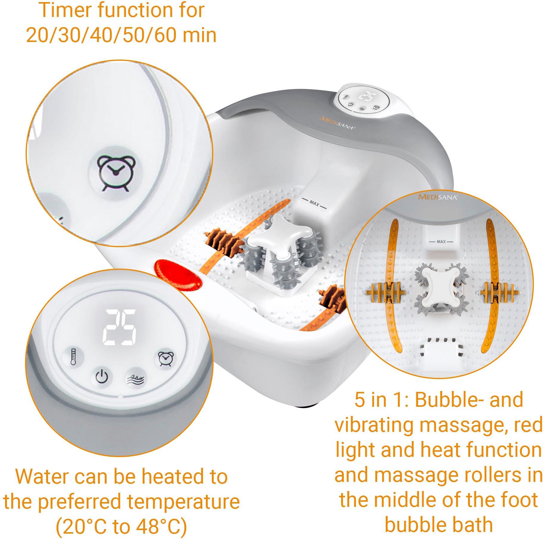 Medisana Voetbad FS885 (set, 3-delig)