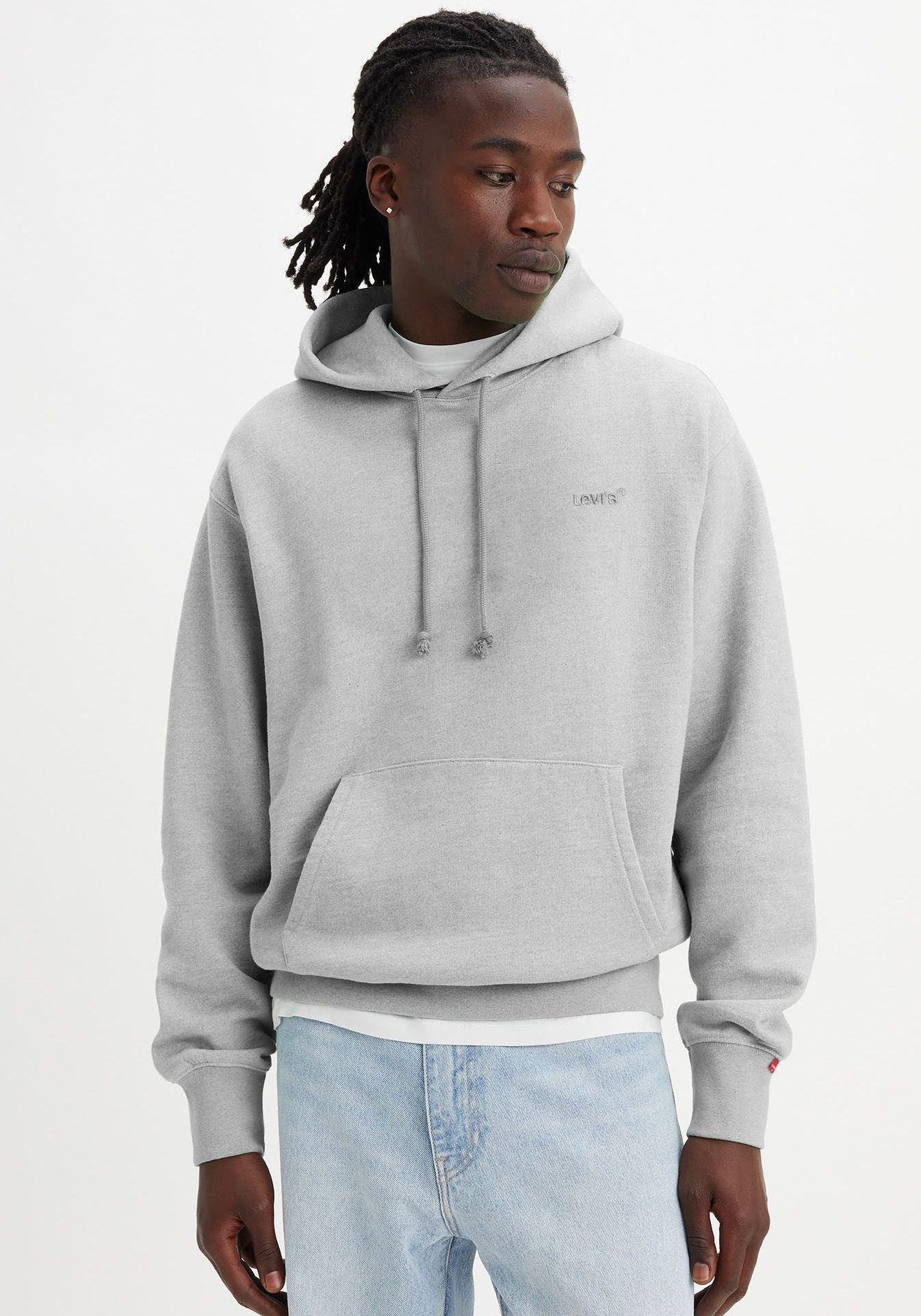 Levi's Hoodie THE AUTHENTIC HOODIE met kleine ton-sur-ton logo-borduursel op de borst