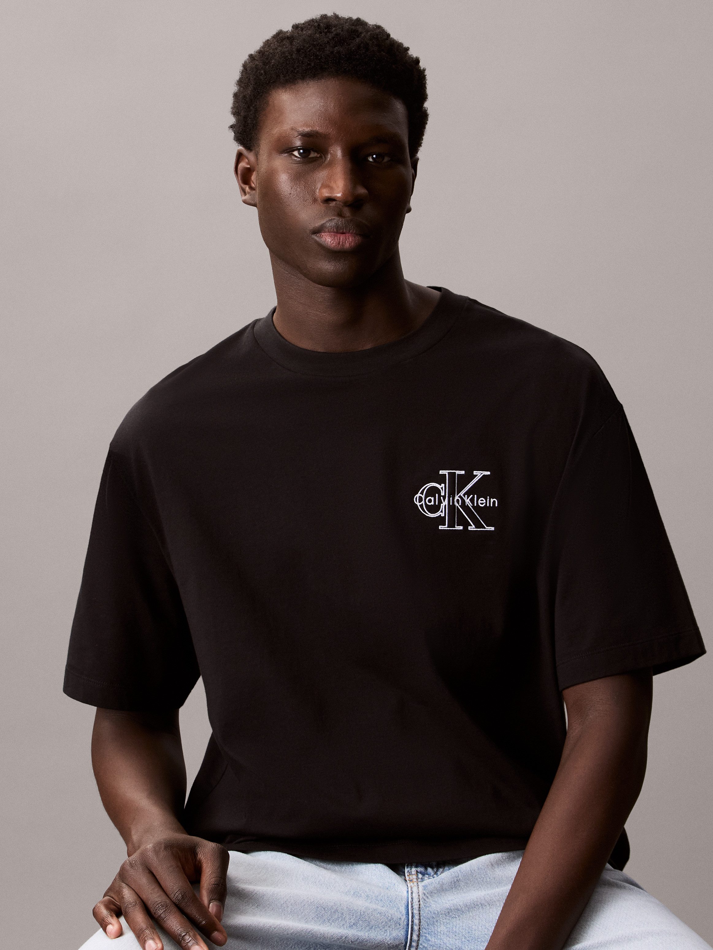Calvin Klein T-shirt A- SS REL SEASONAL MONOLOGO TEE