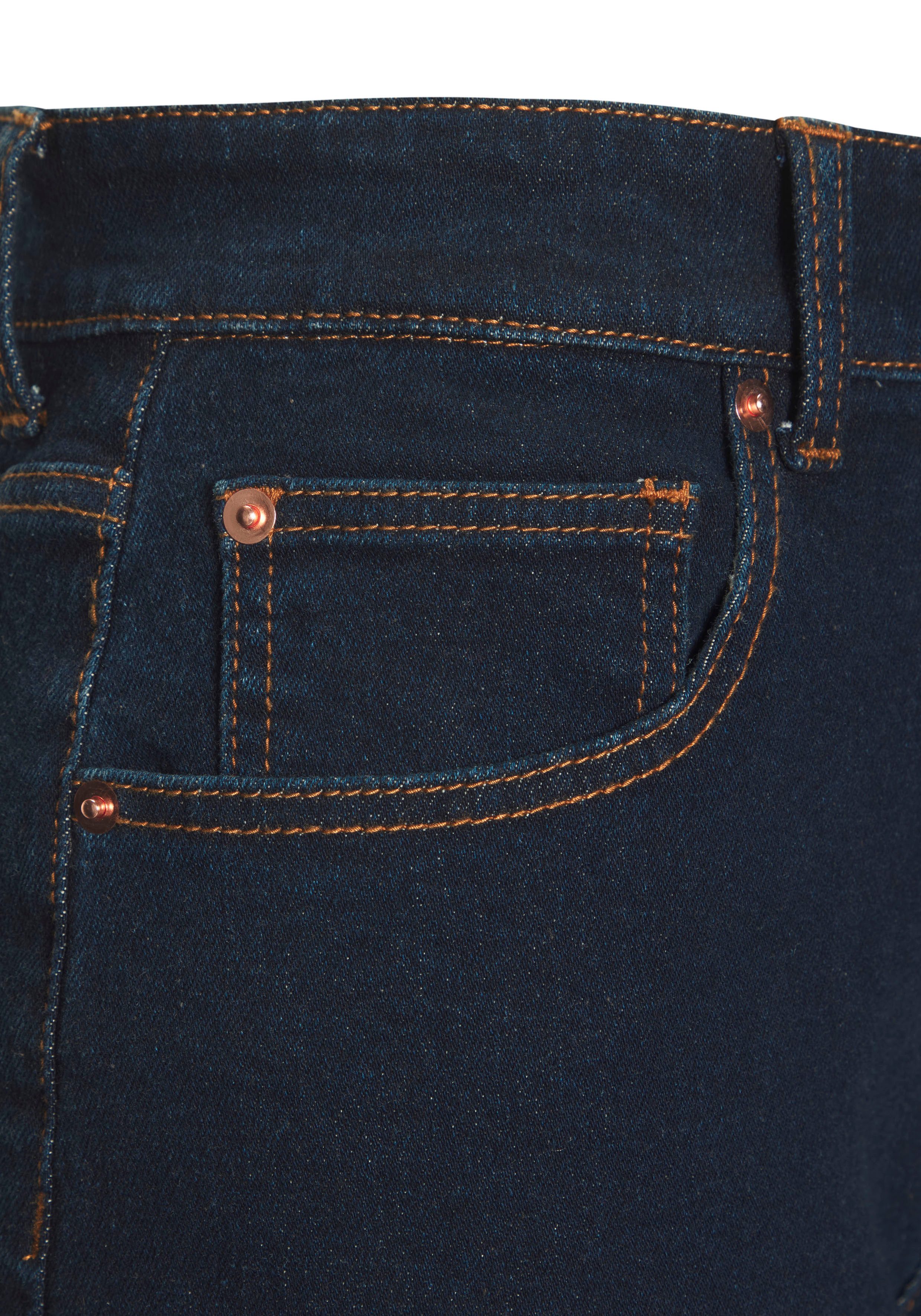 Lascana 7/8 jeans van katoen-denim, straight-leg