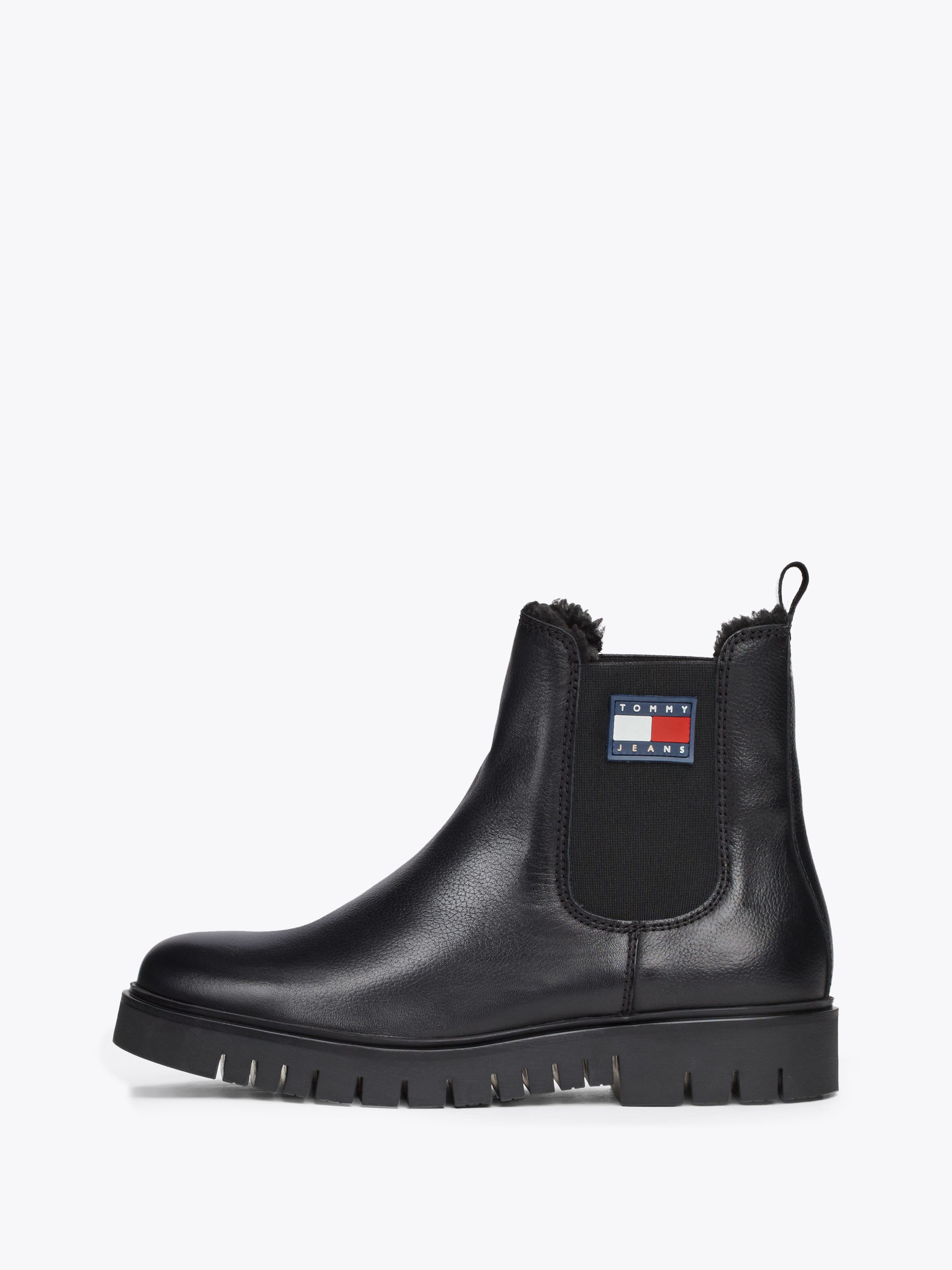 TOMMY JEANS Winterlaarzen TJW CHELSEA BOOT WL blokhak, plateau, chelseaboots, instapschoen met zijlogo