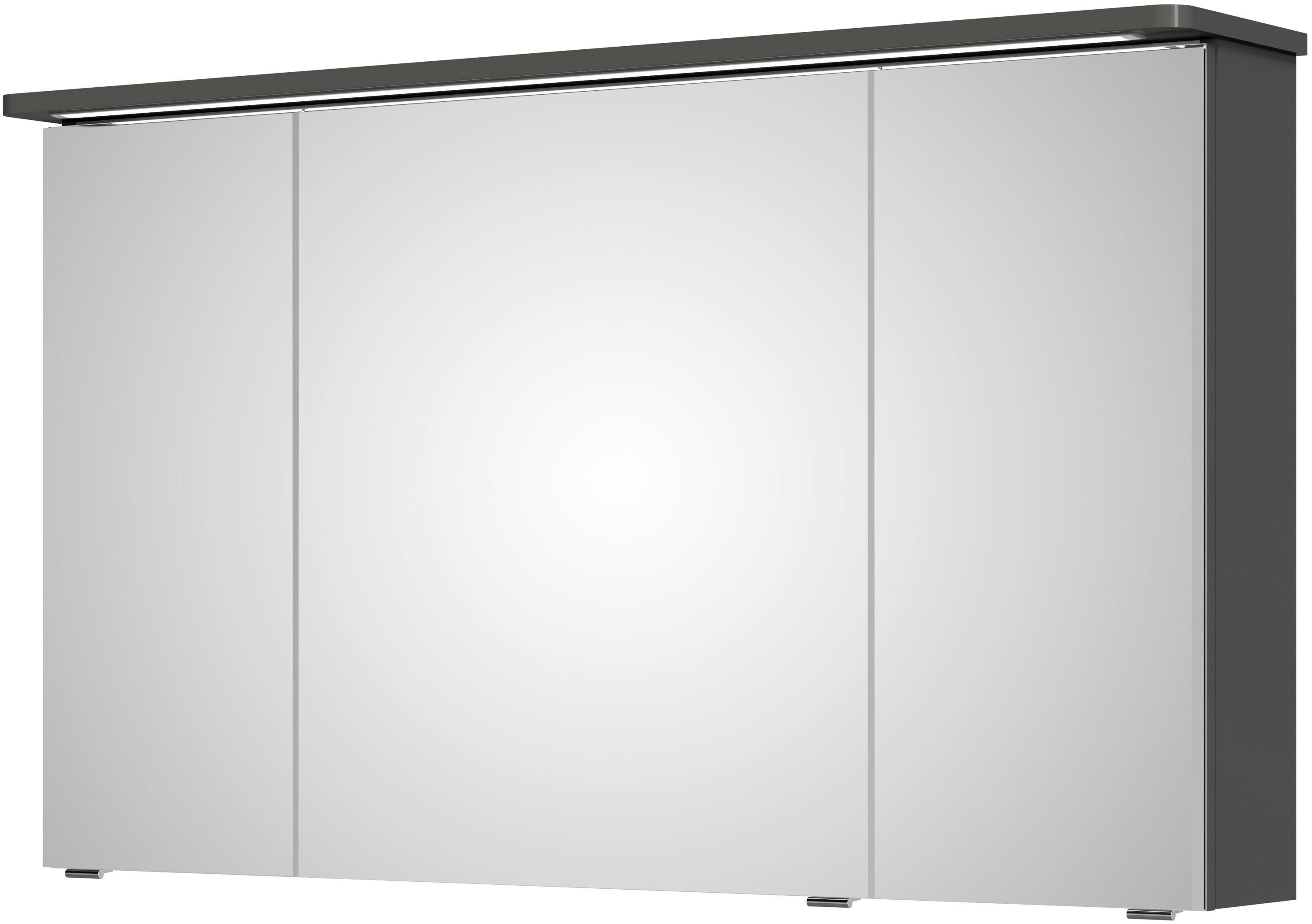 Saphir Spiegelkast Serie 4005 Badezimmer-Spiegelschrank inkl. LED-Kranzbeleuchtung