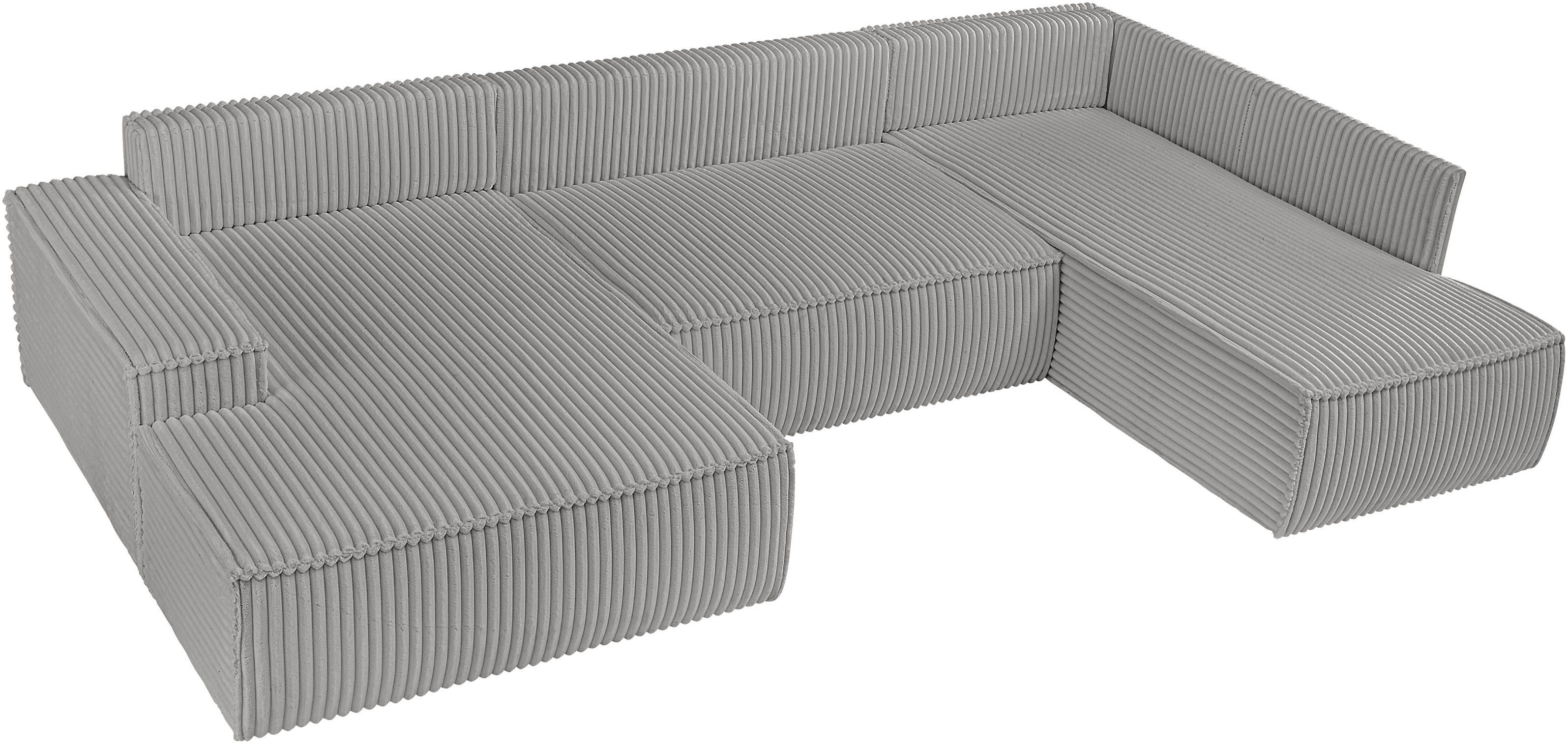 andas Zithoek FINNLEY U-model XXL 329 cm, bedbank, slaapfunctie m. bedkist