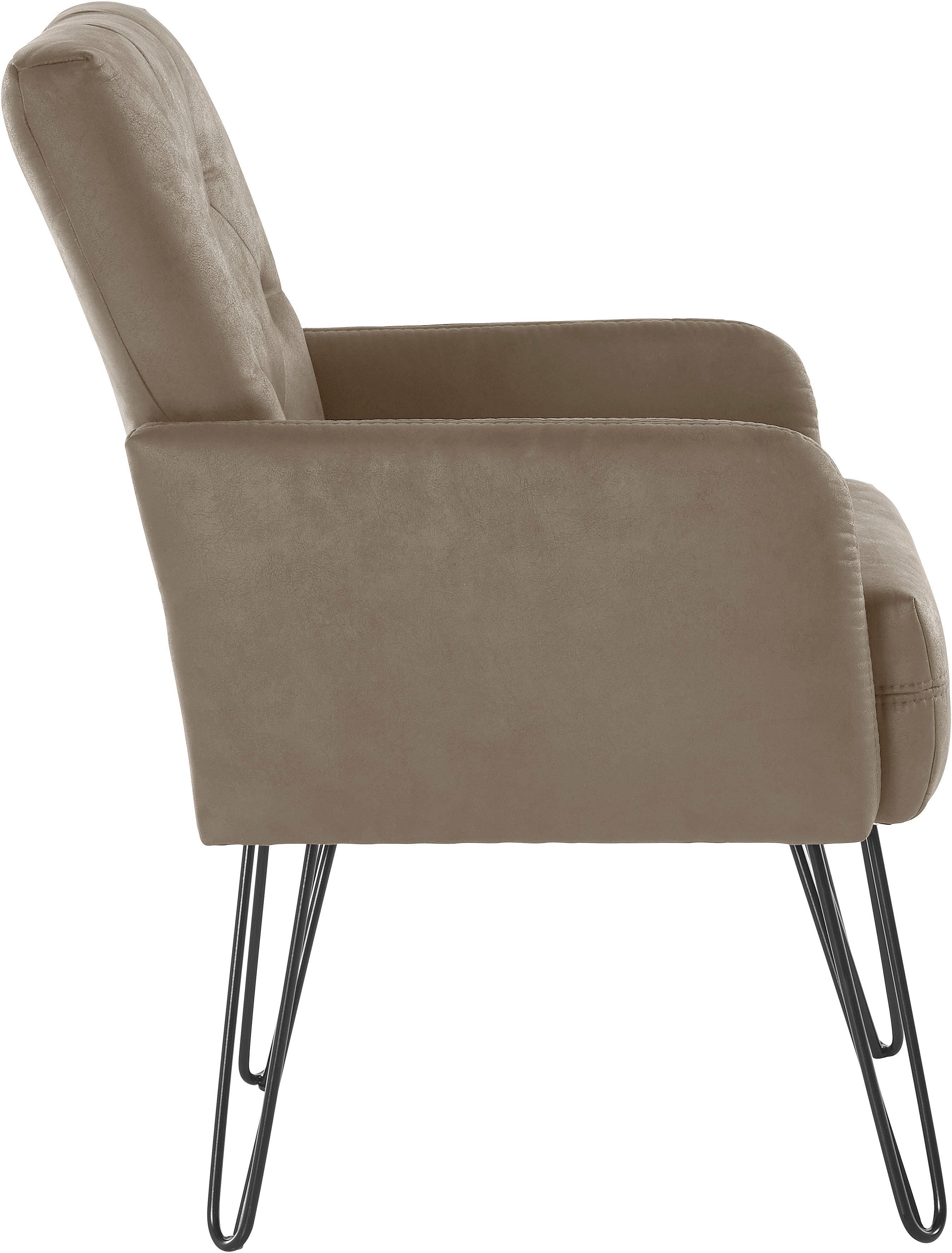 exxpo - sofa fashion Fauteuil Doppio, loungesessel met designonderstel, comfortabel en elegant