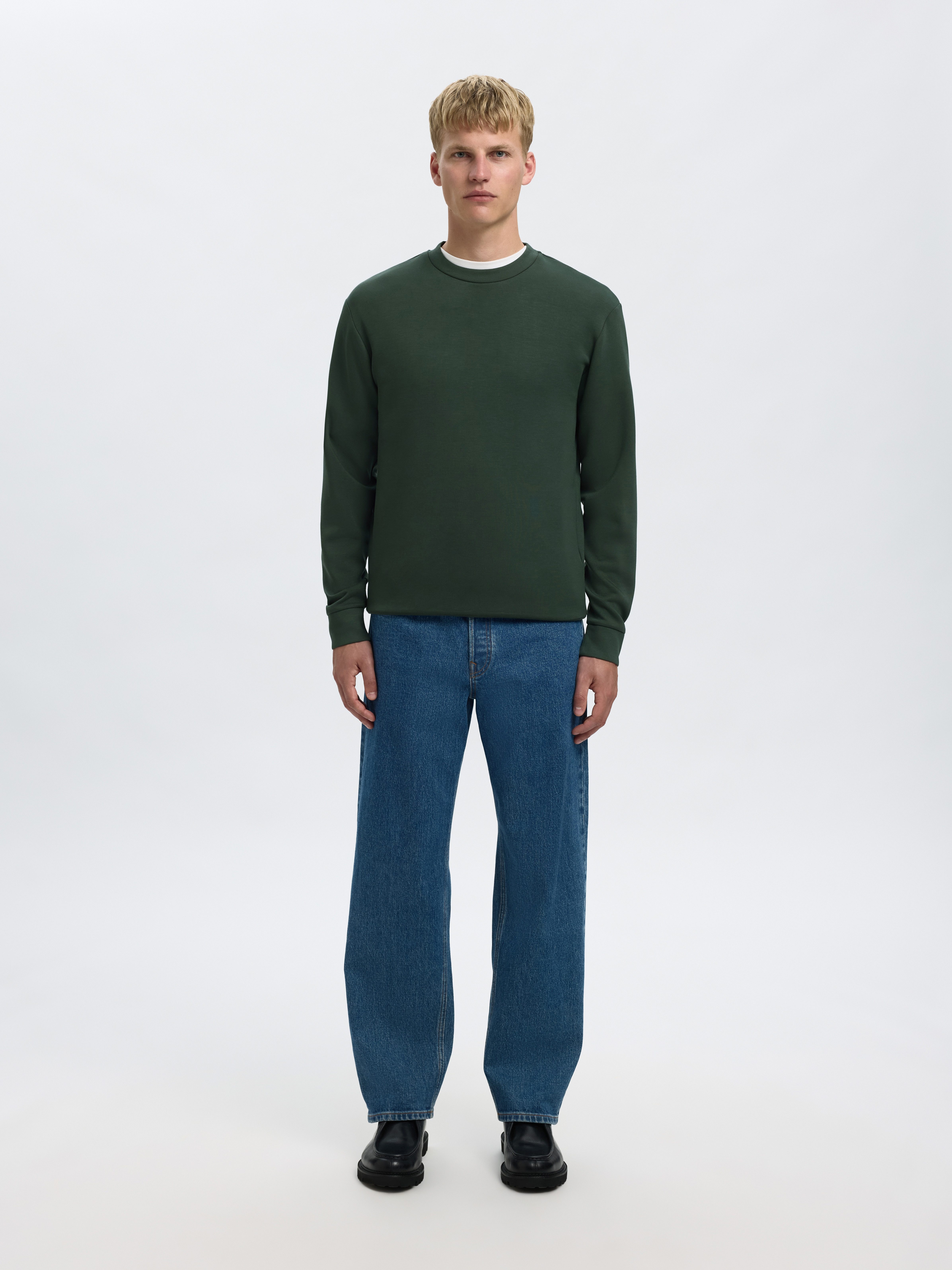 SELECTED HOMME Sweatshirt SLHEMANUEL SOFT CREW NECK SWEAT NOOS