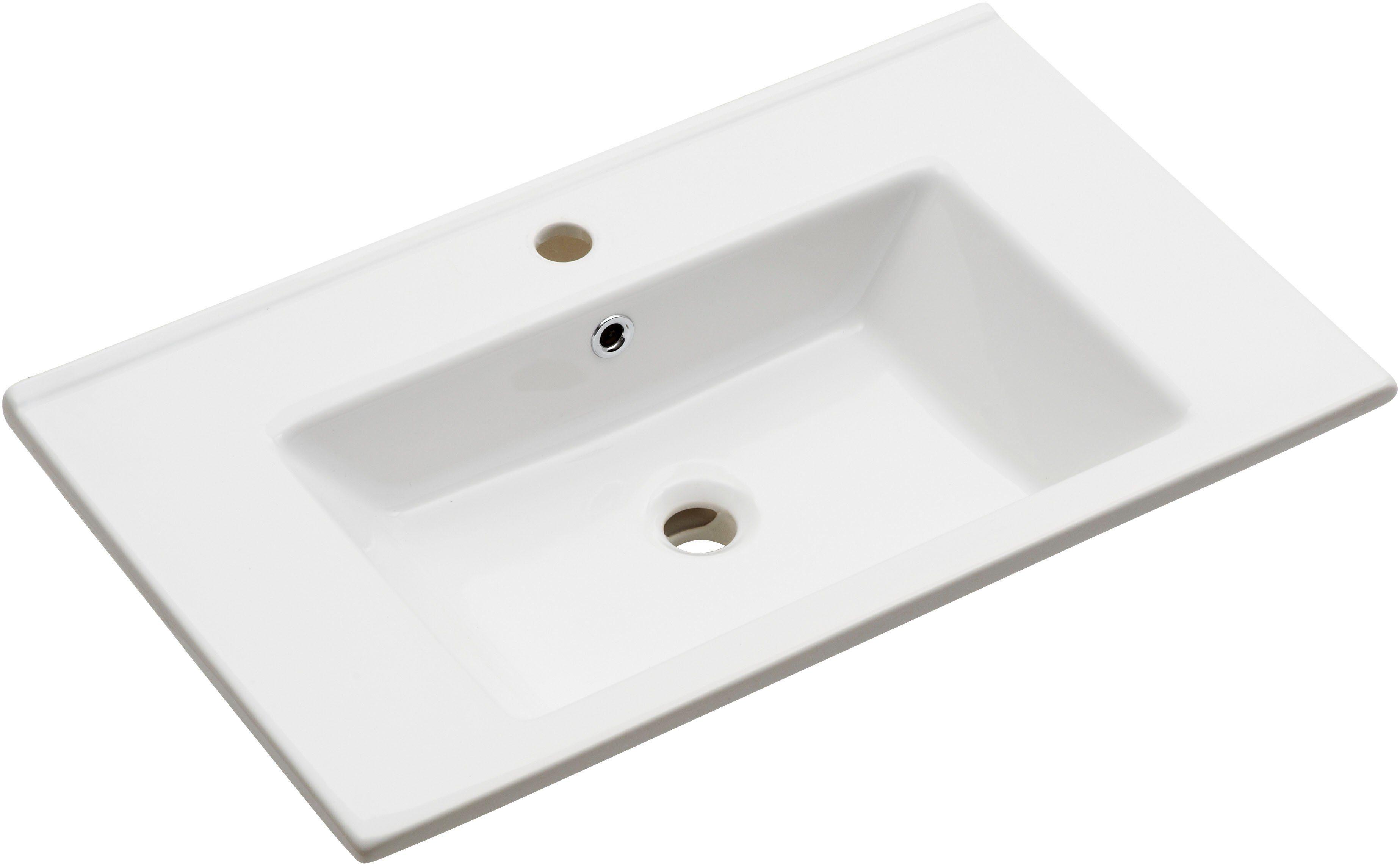 Saphir Badkamerserie Quickset 945 keramieken wastafelonderkast met onderkast, 75 cm breed Wastafelmeubel, 2 deuren, 1 lade, inclusief deurdemper, wastafelonderkast set (1 stuk)