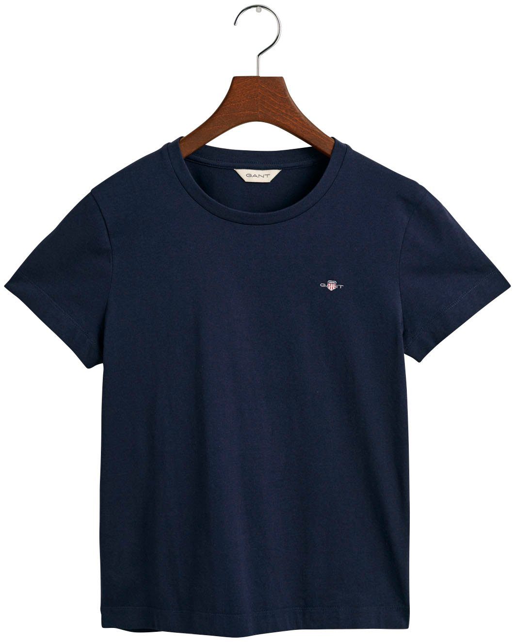 Gant T-shirt REG SHIELD KA T-SHIRT met een klein geborduurd wapenschild op de borst