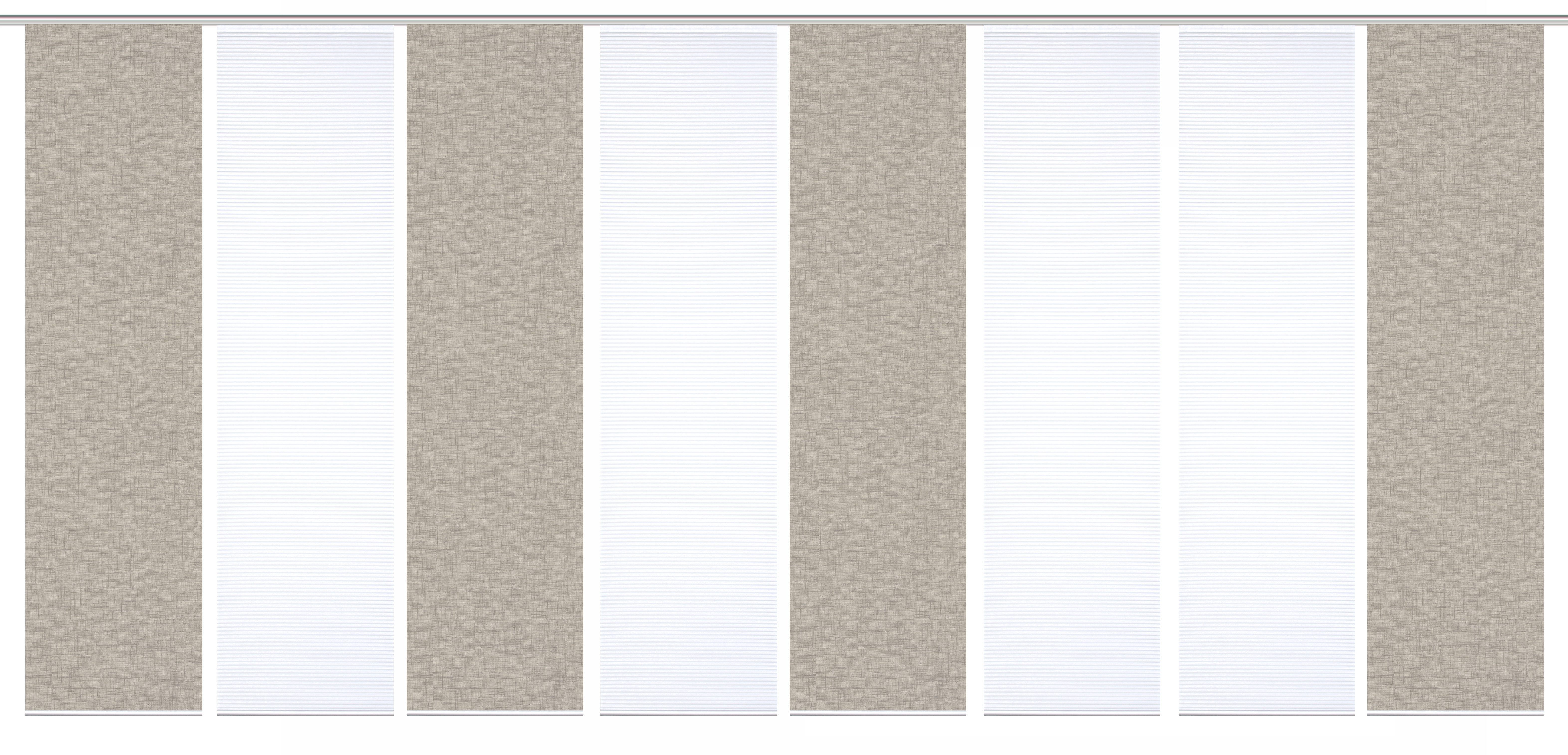 HOME in green Paneelgordijn ESTRA SET DIGITALE PRINT, BAMBOELOOK GERECYCLED (8 stuks)
