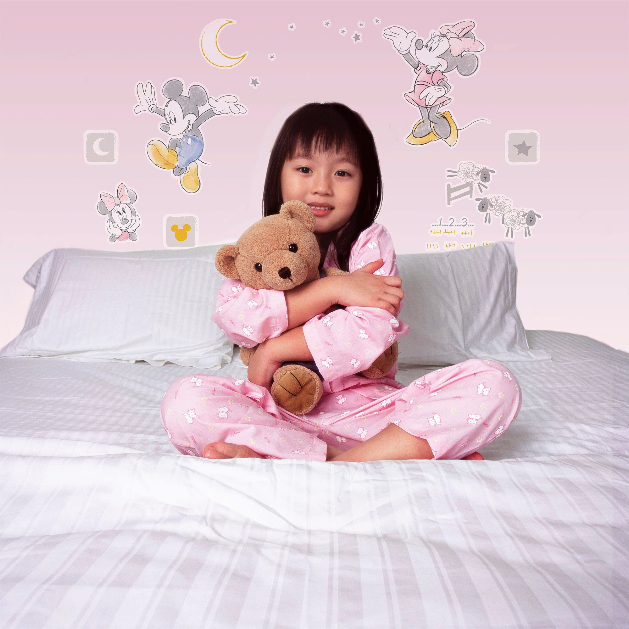 Komar Wandfolie Mickey Counting Sheeps - afm. 50 x 70 cm (15-delig)