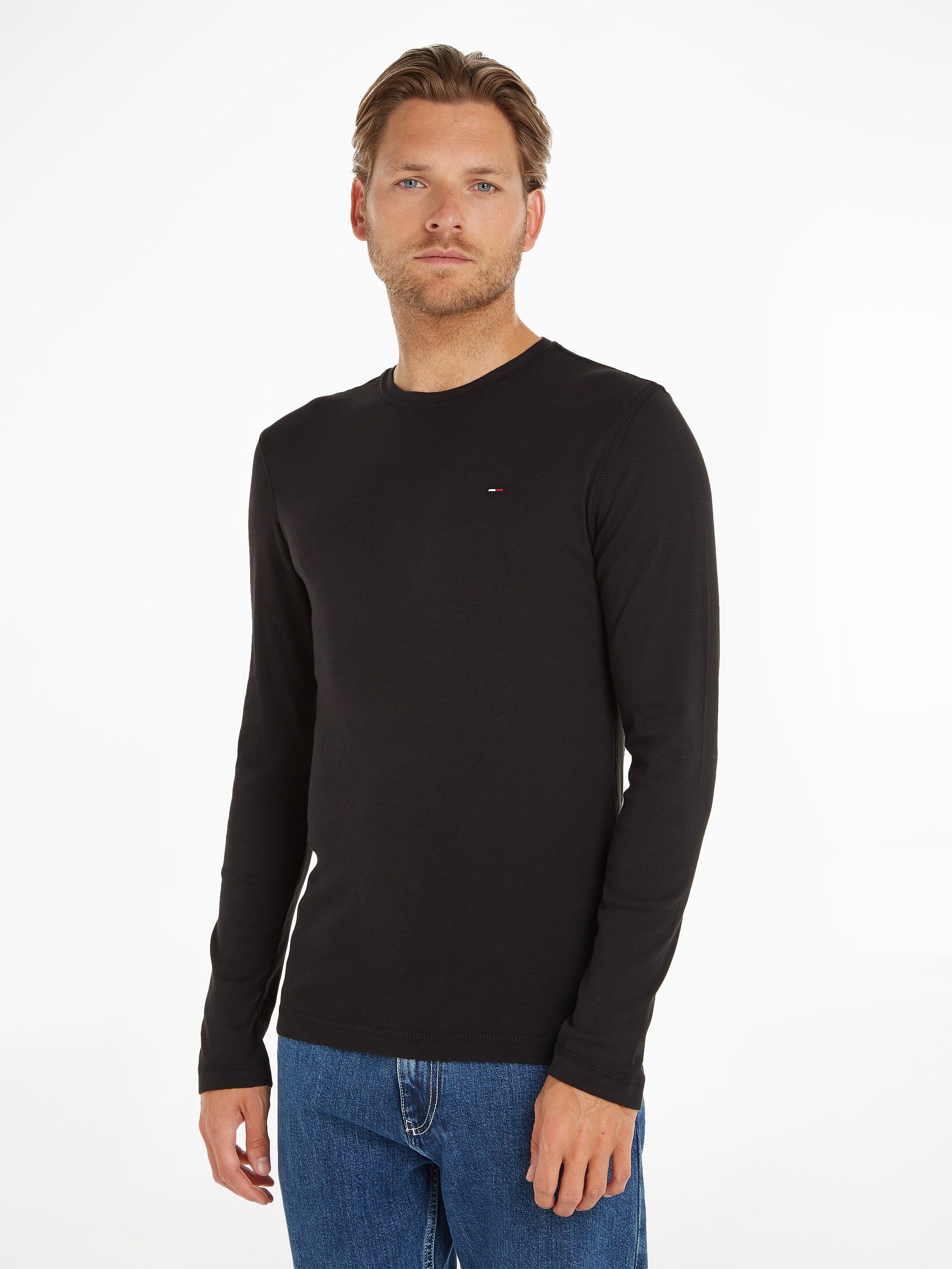 TOMMY JEANS Shirt met lange mouwen TJM ORIGINAL RIB LONGSLEEVE TEE