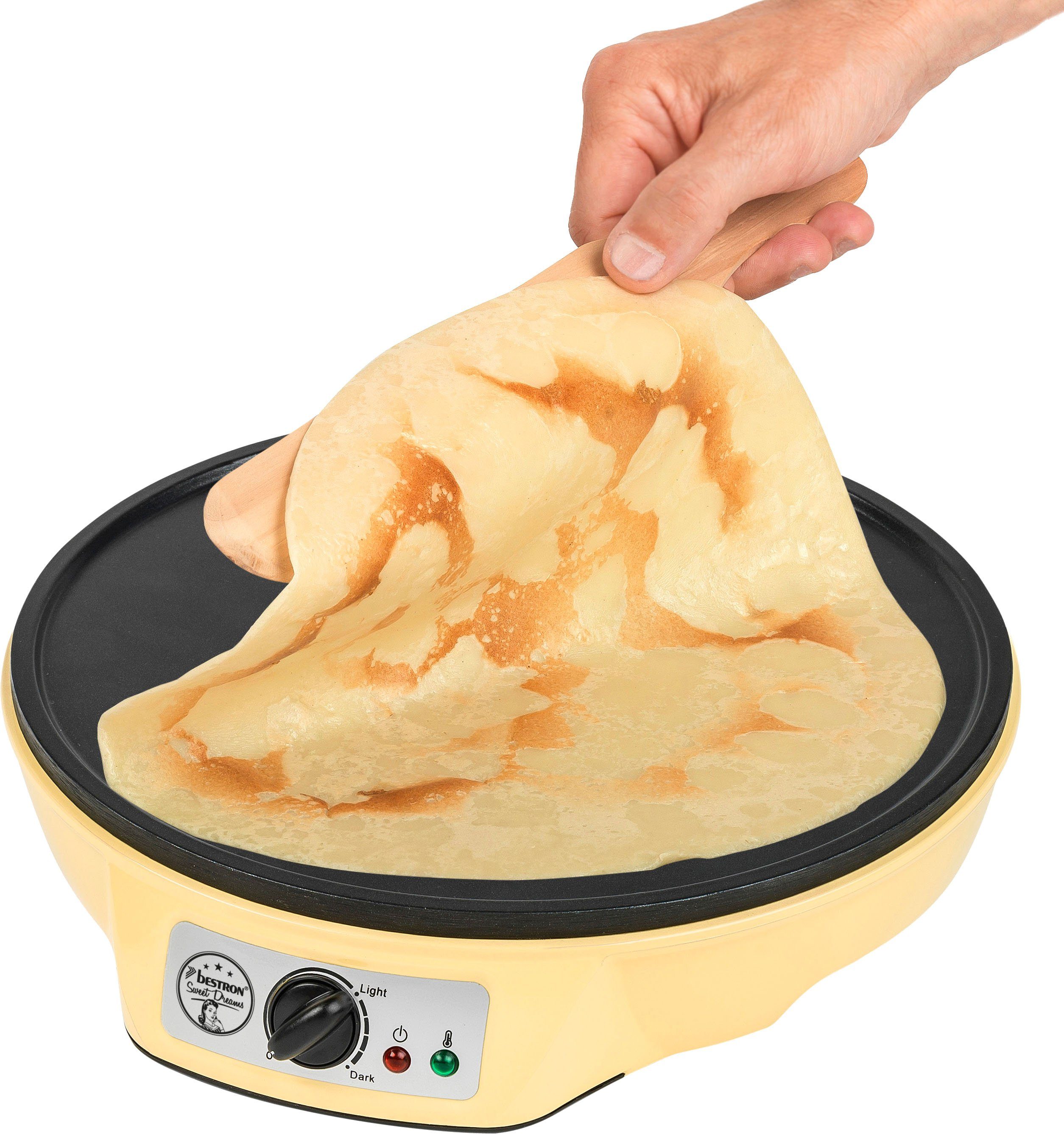 bestron Crêpe maker ASW602 Sweet Dreams inclusief deegverdeler & crêpesspatel, antiaanbaklaag