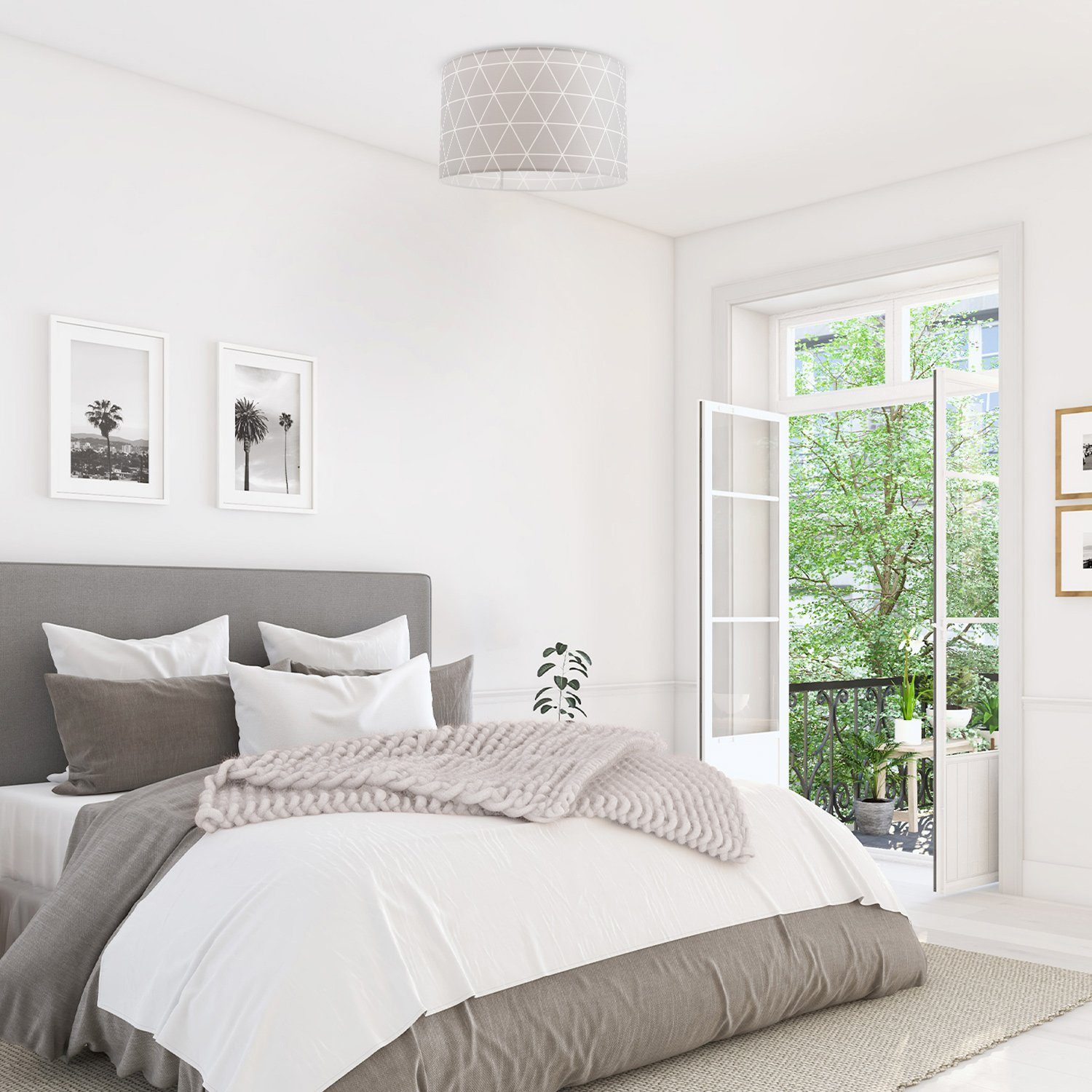 Paco Home Plafondlamp Stella 401 Plafondlamp woonkamer slaapkamer hanglamp Scandi ruiten E27