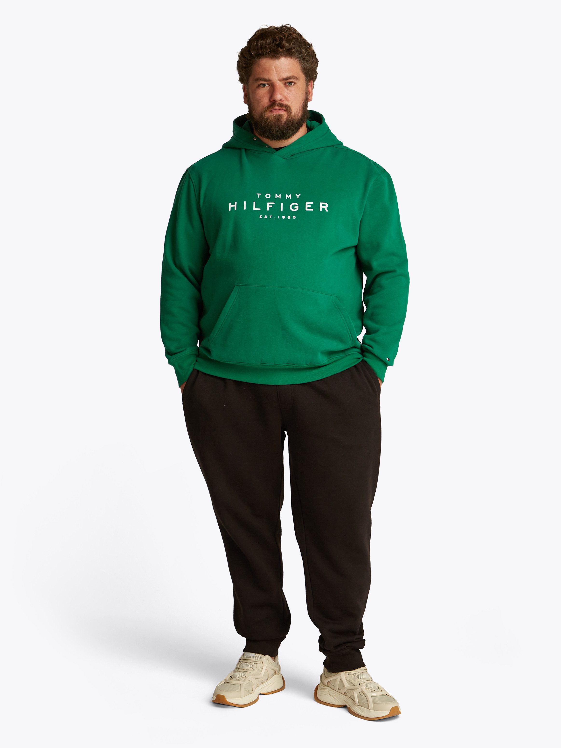 Tommy Hilfiger Sweatshirt BT-TOMMY HILFIGER HOODY-B in grote maten, logoborduring