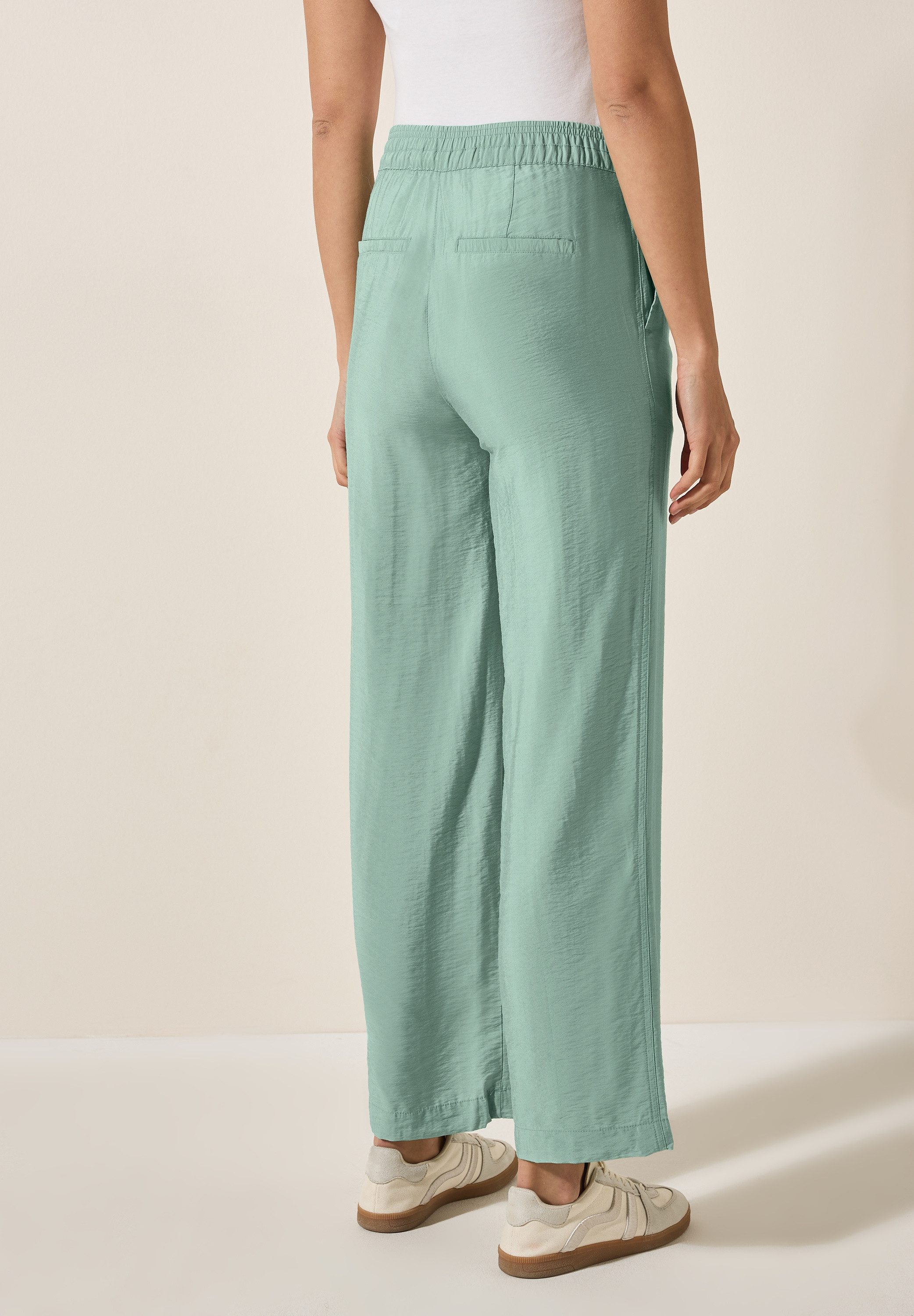 Cecil Stoffen broek Style Neele elastische band met rijgkoord
