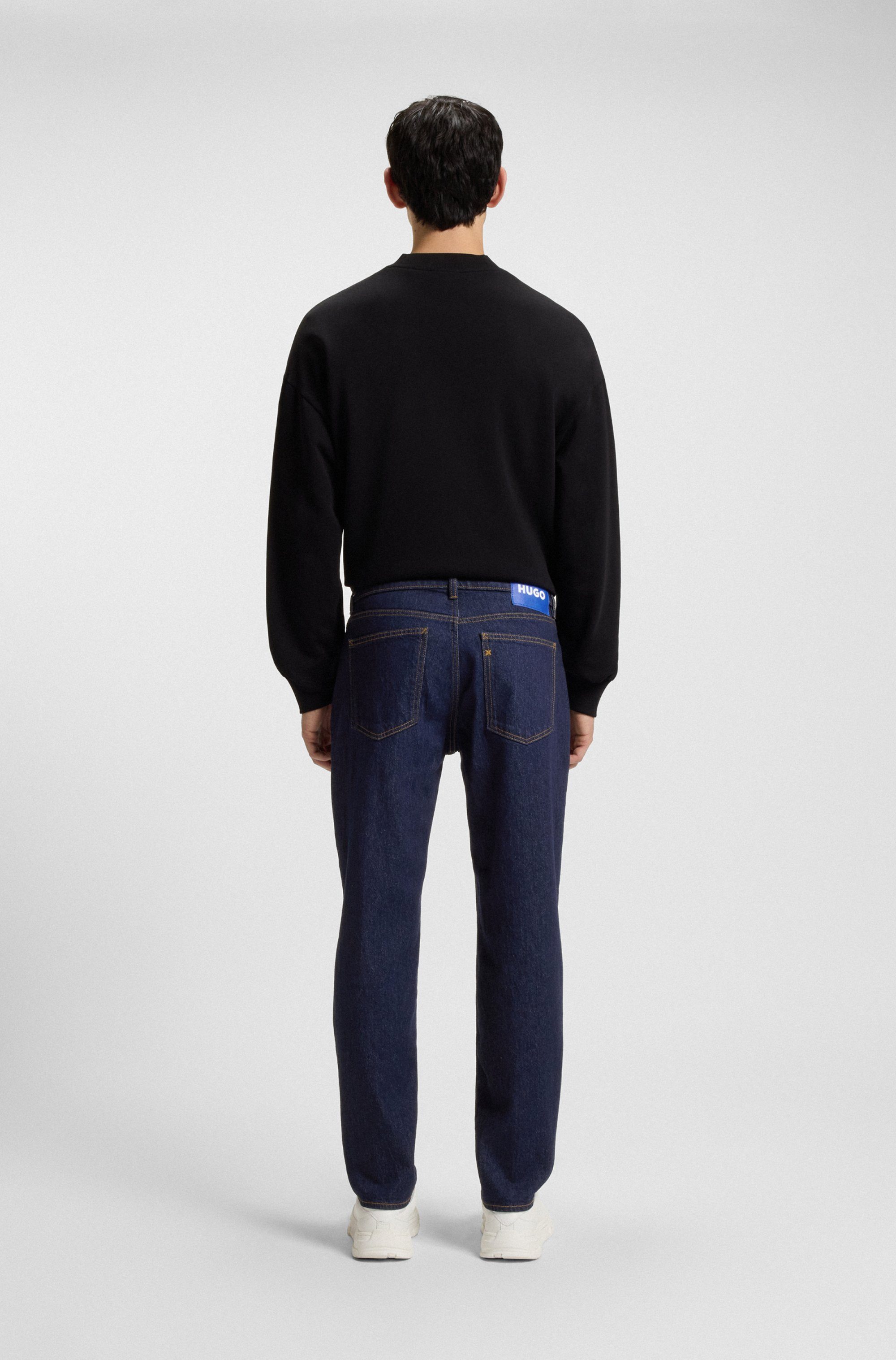 HUGO Blue Tapered jeans Brody met stone-washed-finish