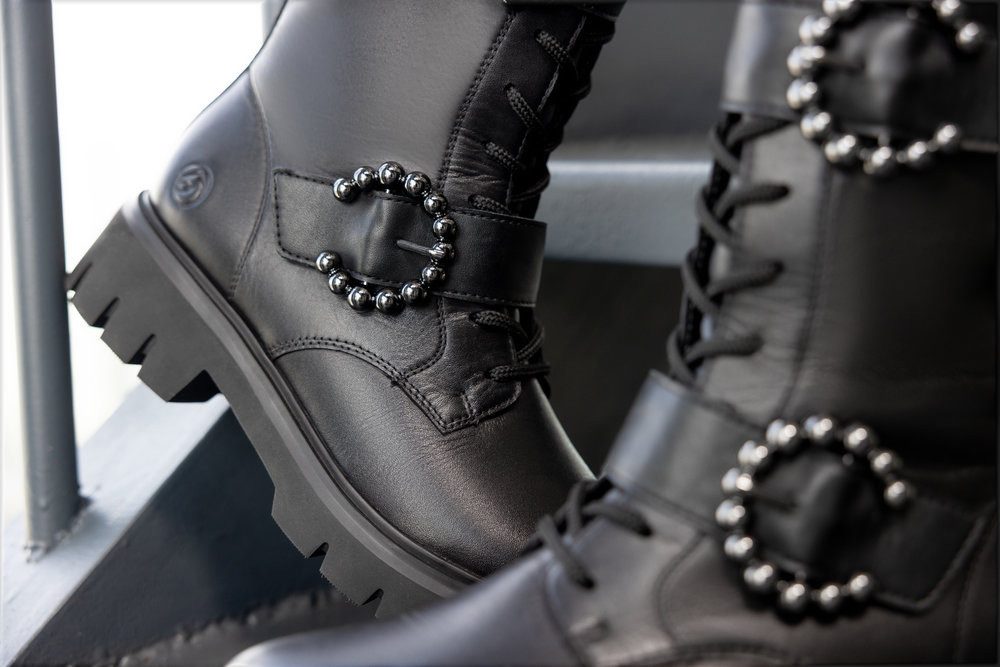 Remonte Veterlaarsjes blokhak, herfstmode, veterschoenen met binnenrits