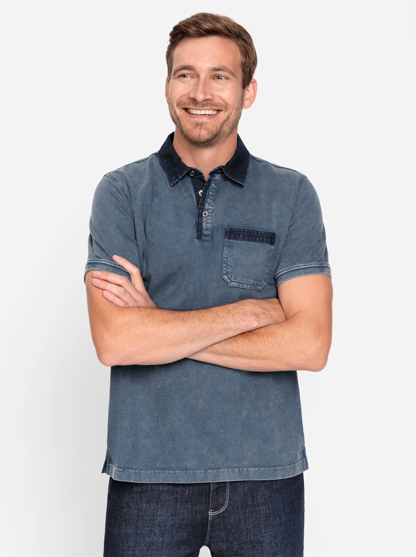 Marco Donati Shirt met korte mouwen Poloshirt met korte mouwen (1-delig)
