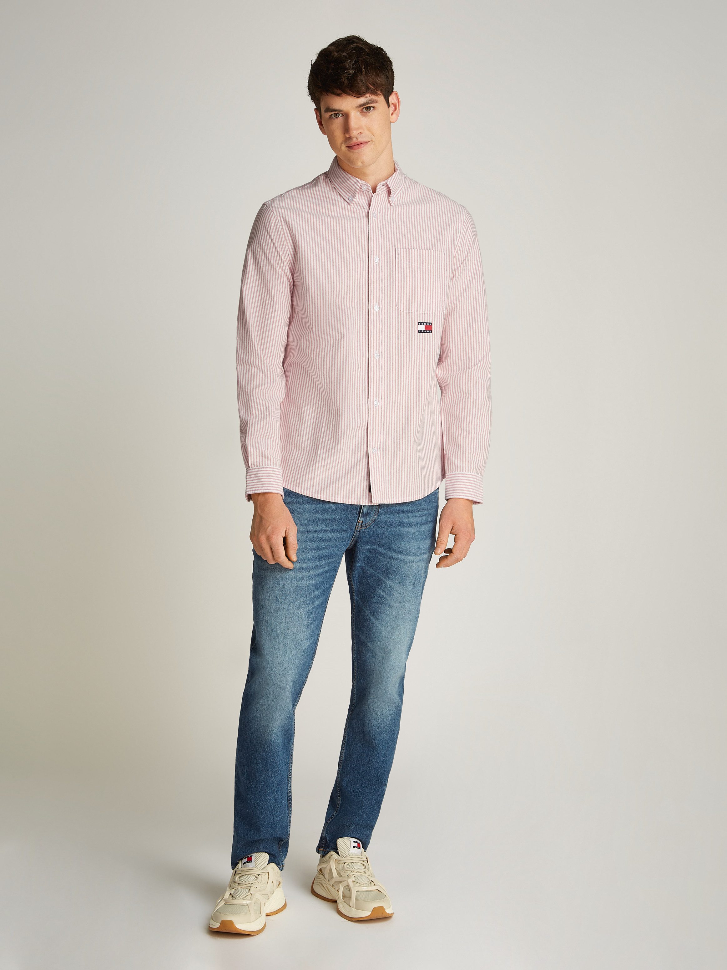 TOMMY JEANS Overhemd met lange mouwen TJM STRIPE OXFORD SHIRT EXT