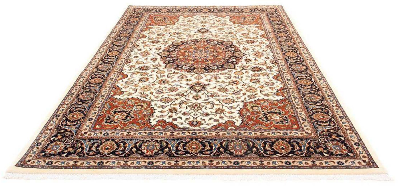 morgenland Wollen kleed Kaschmar bloemmotief beige 270 x 215 cm Uniek exemplaar met certificaat