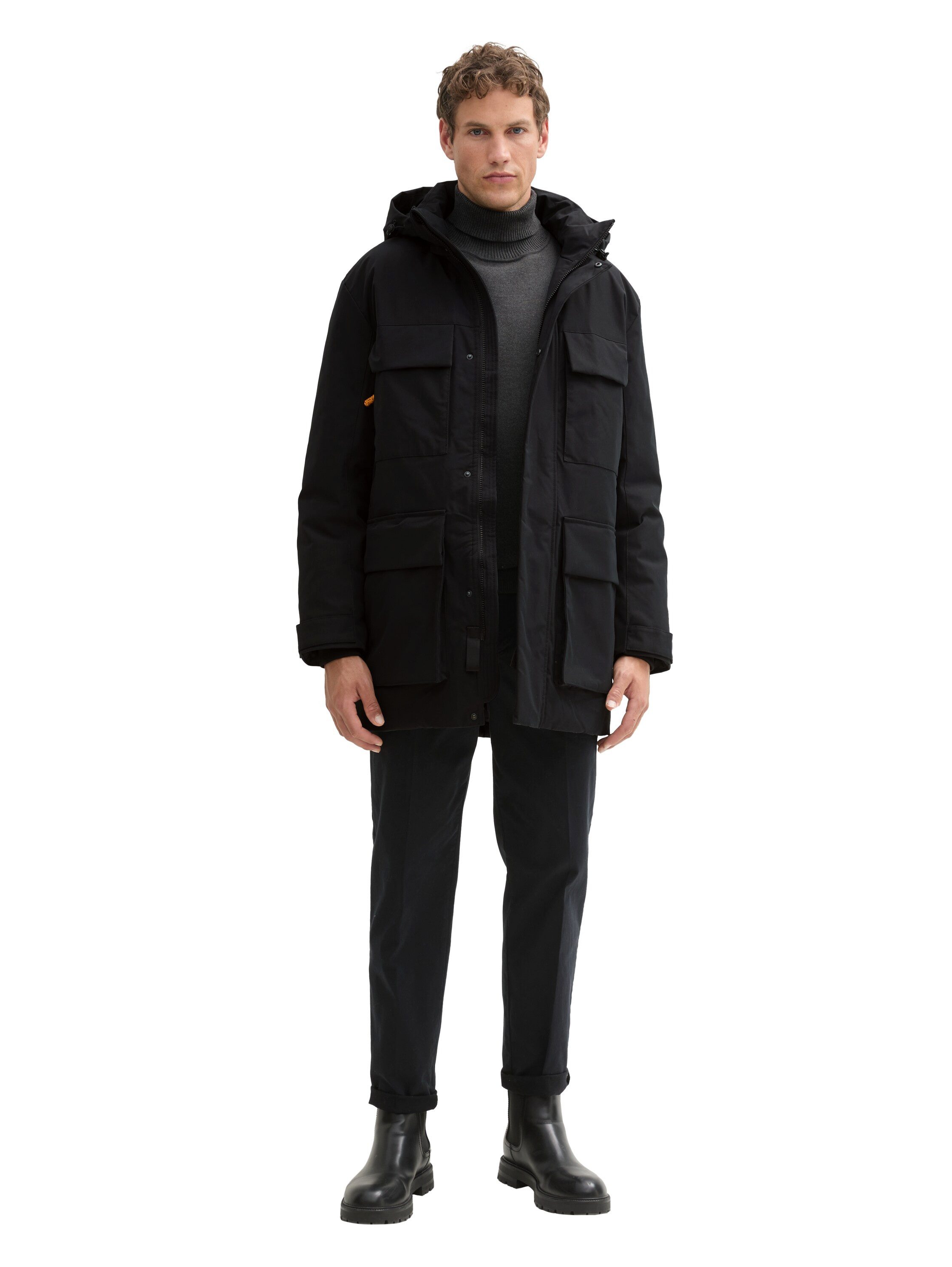 Tom Tailor Denim Gewatteerde jas met een capuchon
