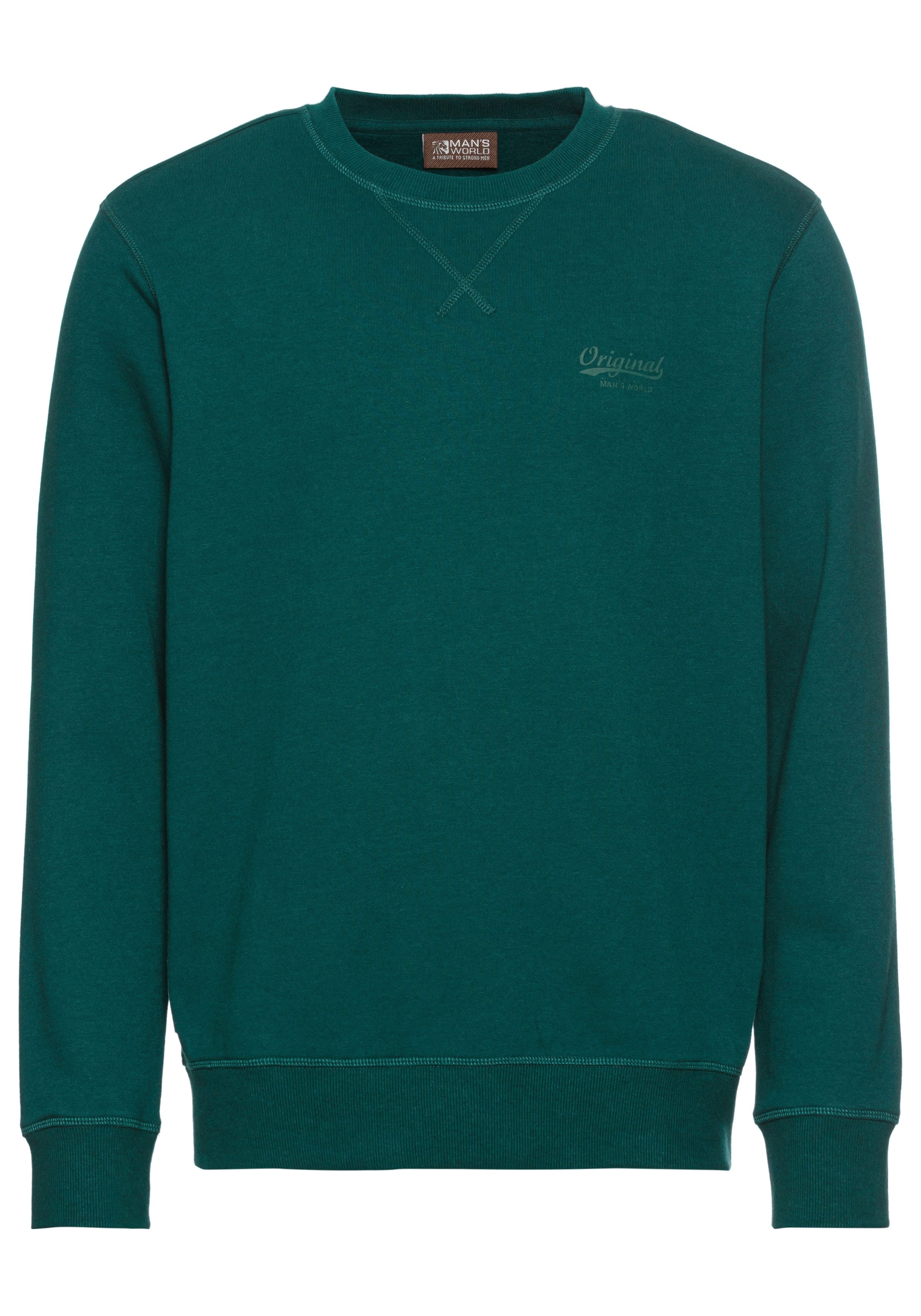 Man's World Sweatshirt Lange mouwen, basic-stijl, effen, ronde hals