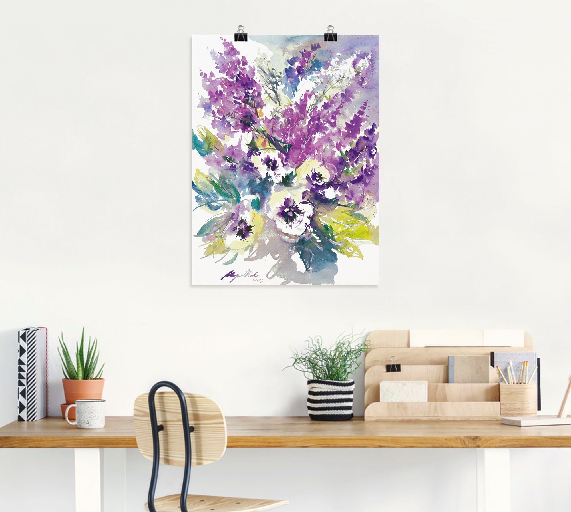 Artland Poster Bos bloemen III als artprint van aluminium, artprint op linnen, muursticker of poster in verschillende maten