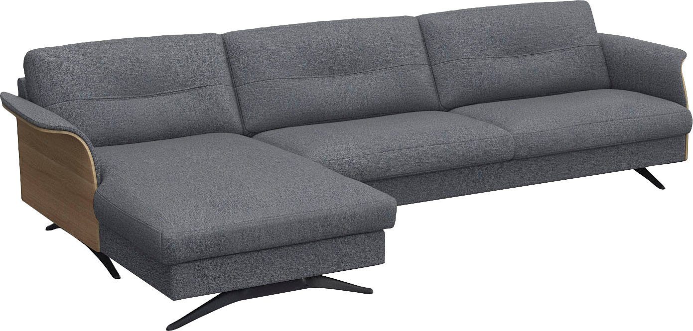 FLEXLUX Hoekbank Glow, super comfortabel door hoogwaardige zitconstructie met binnenvering, L-vorm