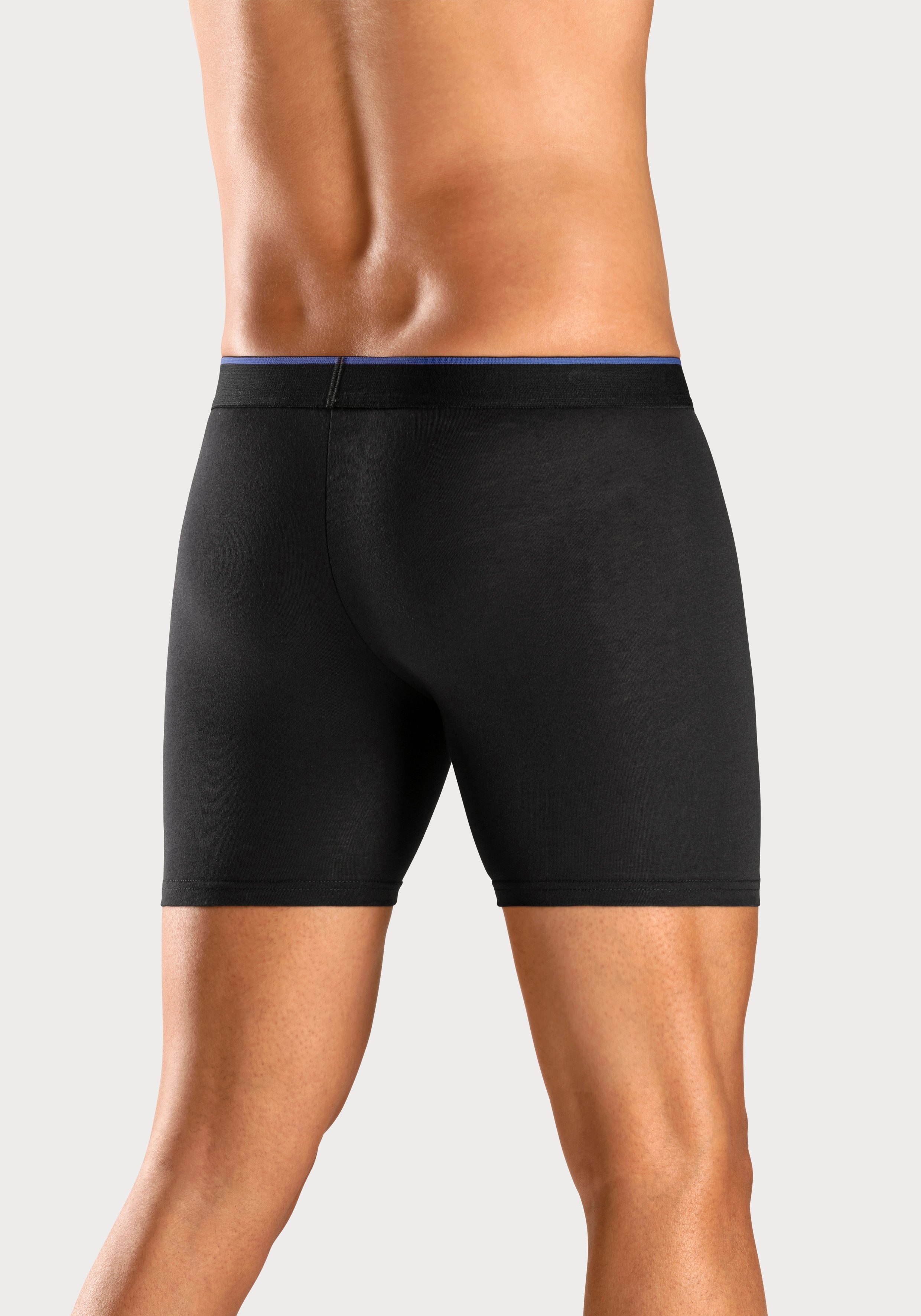 AUTHENTIC LE JOGGER Lange boxershort met twee kleuren geweven band en langere pijpen (set 5 stuks)