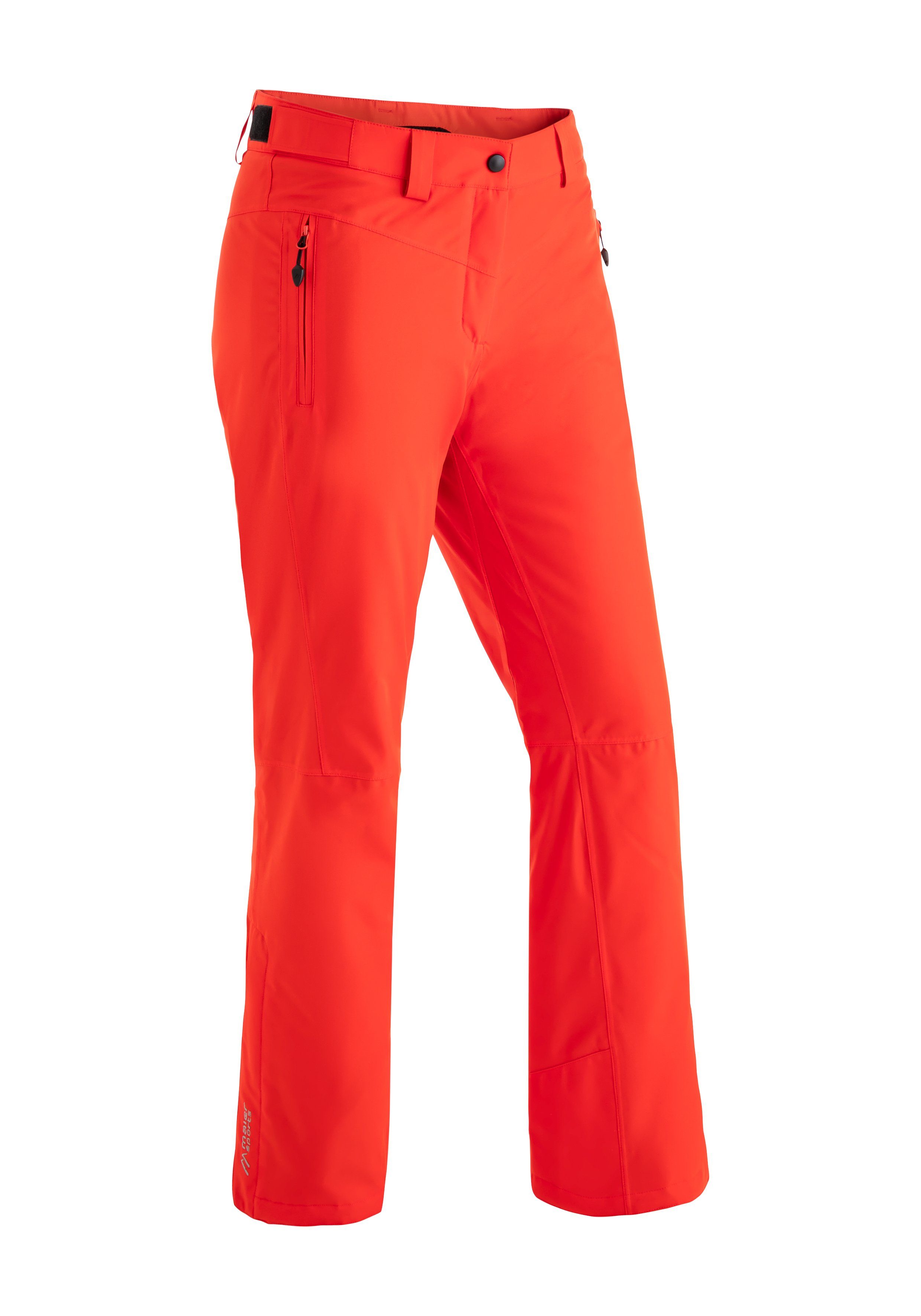 Maier Sports Skibroek Ronka Dames sneeuwbroek, wind- en waterdicht, 2 ritszakken, regular fit dames broeken maat 38 rood