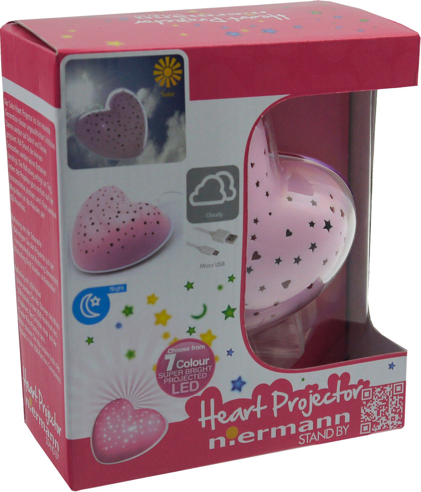 niermann Lednachtlampje Solar Heart Nachtlicht solar Heart (1 stuk)