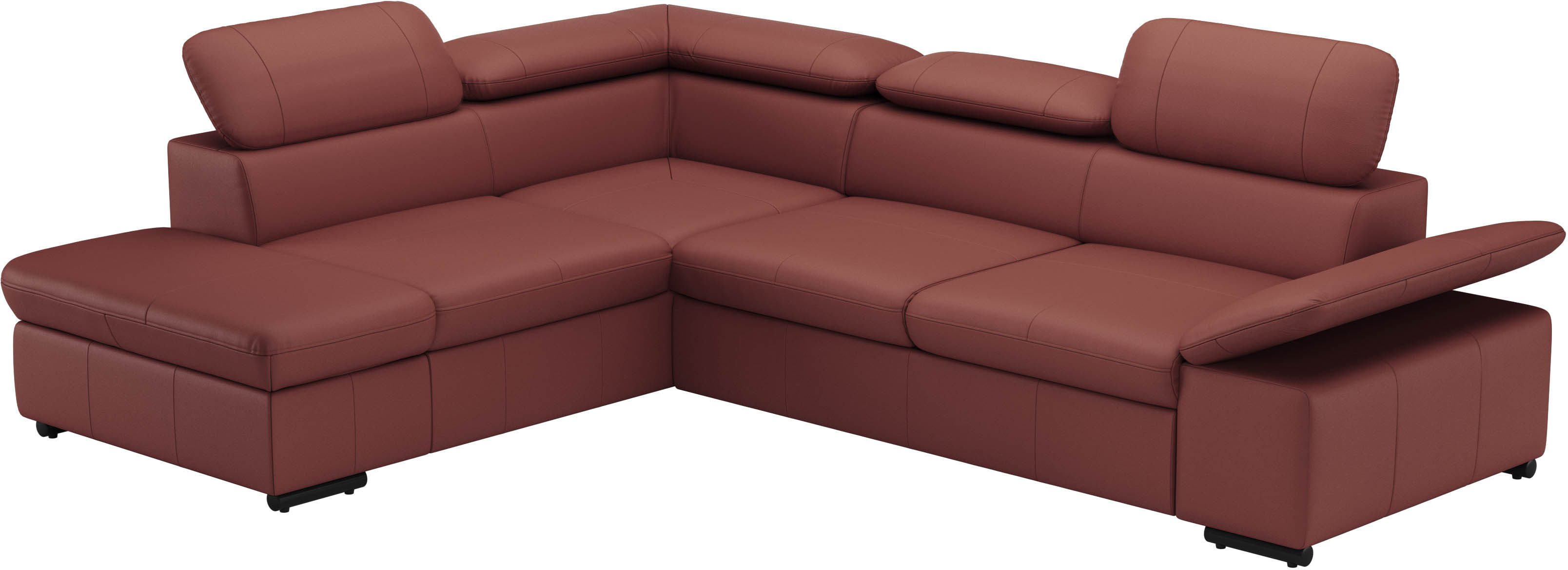 sit&more Hoekbank Alcudia L-vorm met armverstelling, optionele hoofdeindverstelling en bedfunctie
