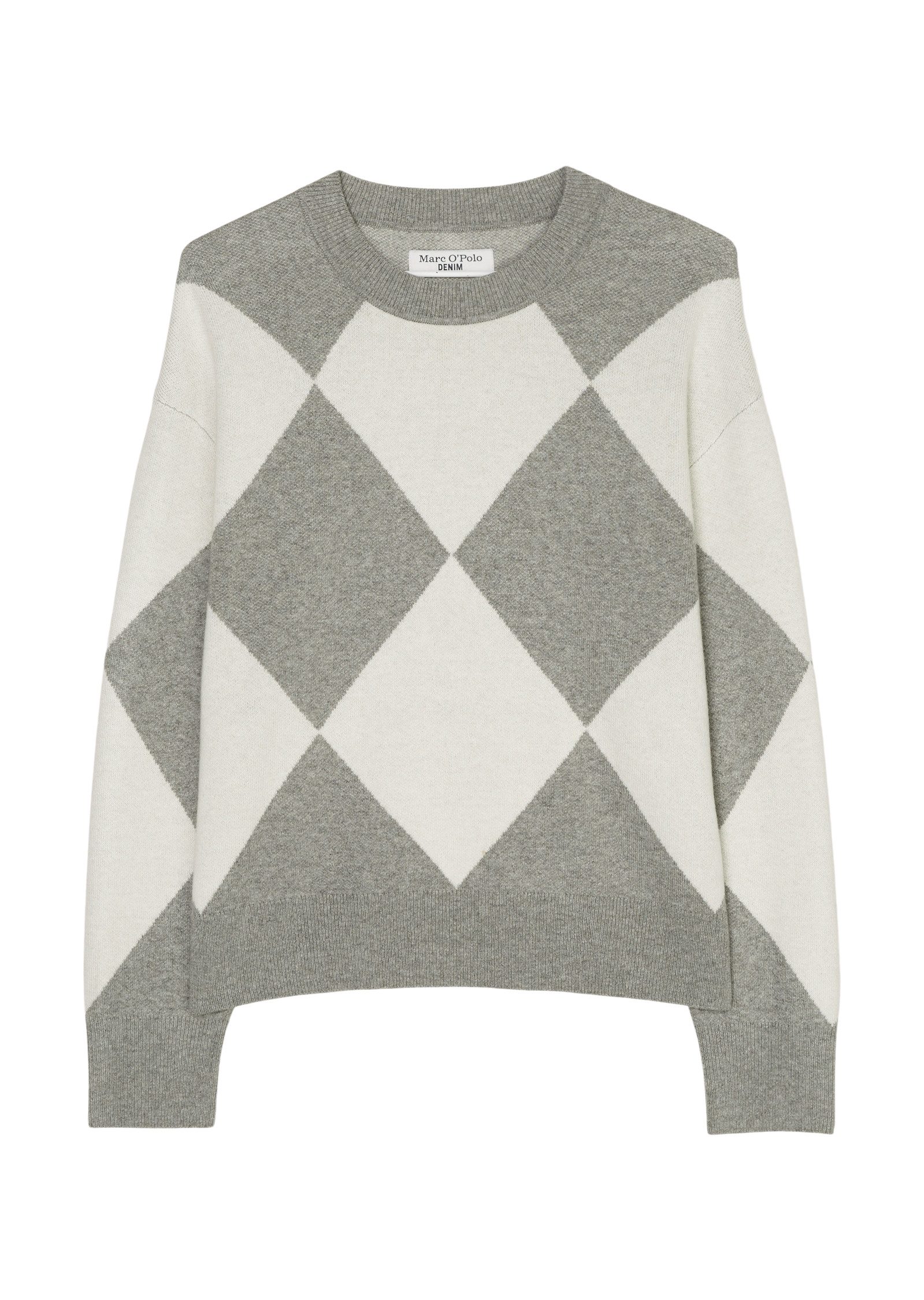Marc O'Polo DENIM Trui met ronde hals met modieus ruitpatroon