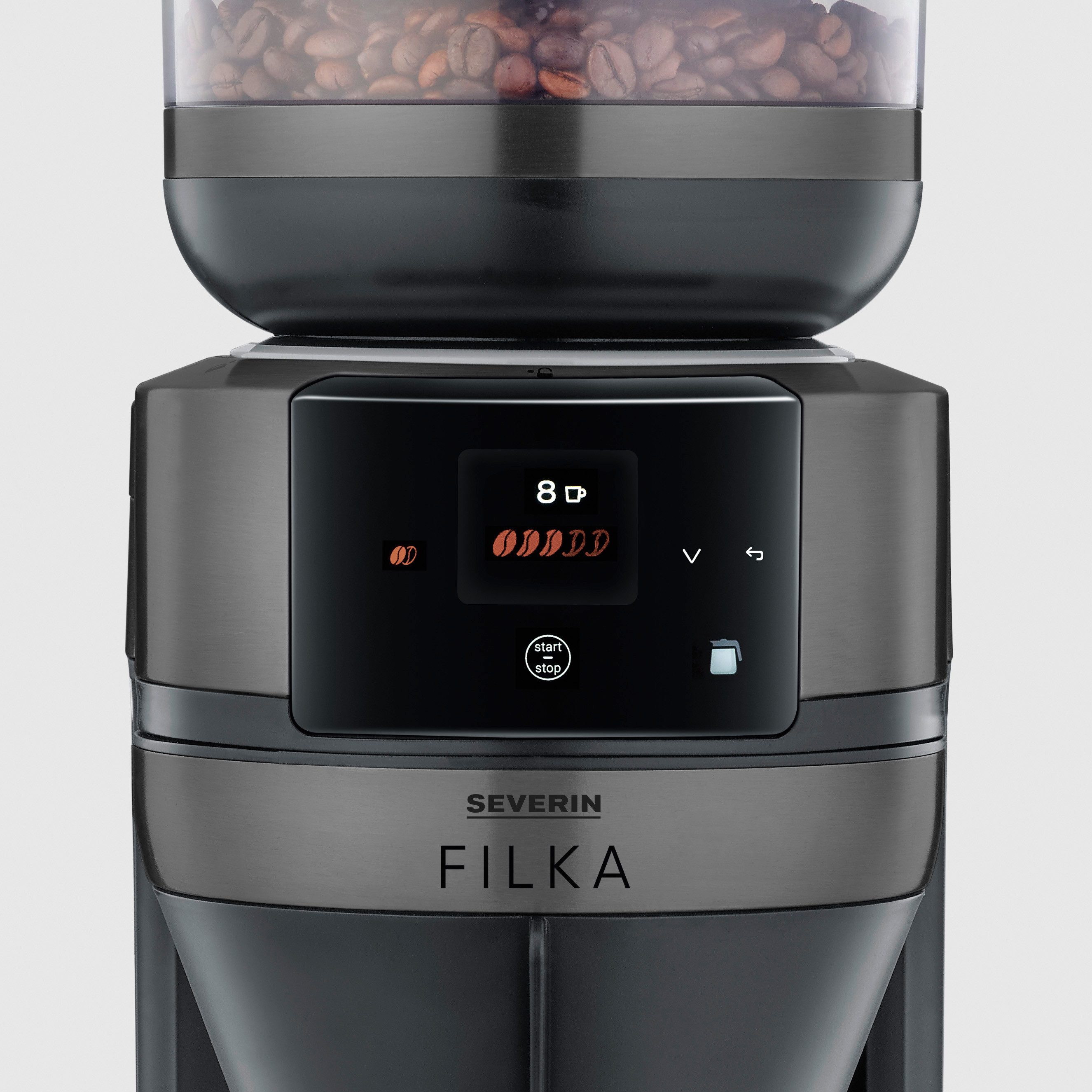 Severin Koffiezetapparaat met bonenmaler KA 4854 Filterkaffee-Vollautomat FILKA 2.0 Glas
