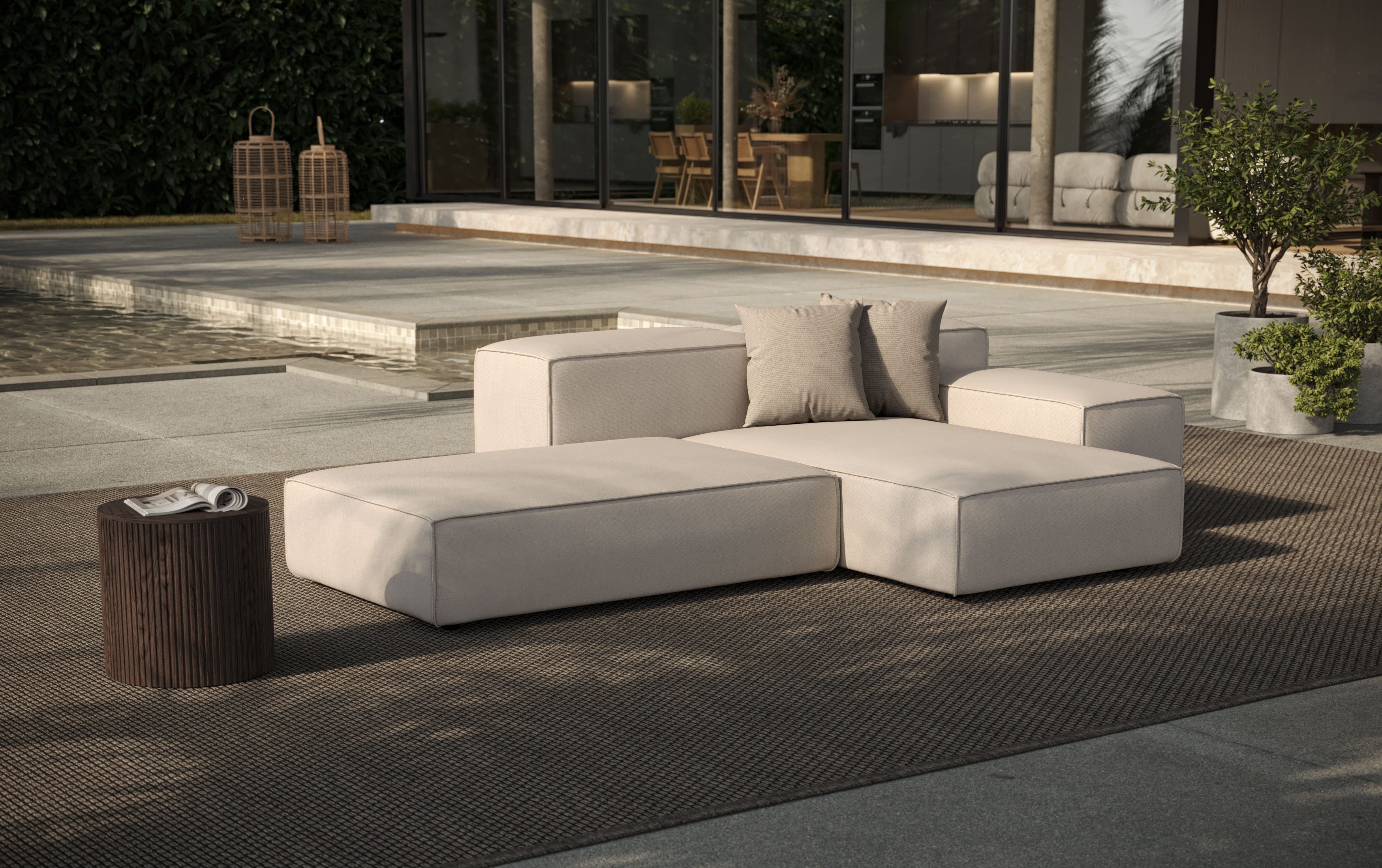 designwerk Megabank Puzzle, designsofa voor binnen en buiten, comfortabel, modulair