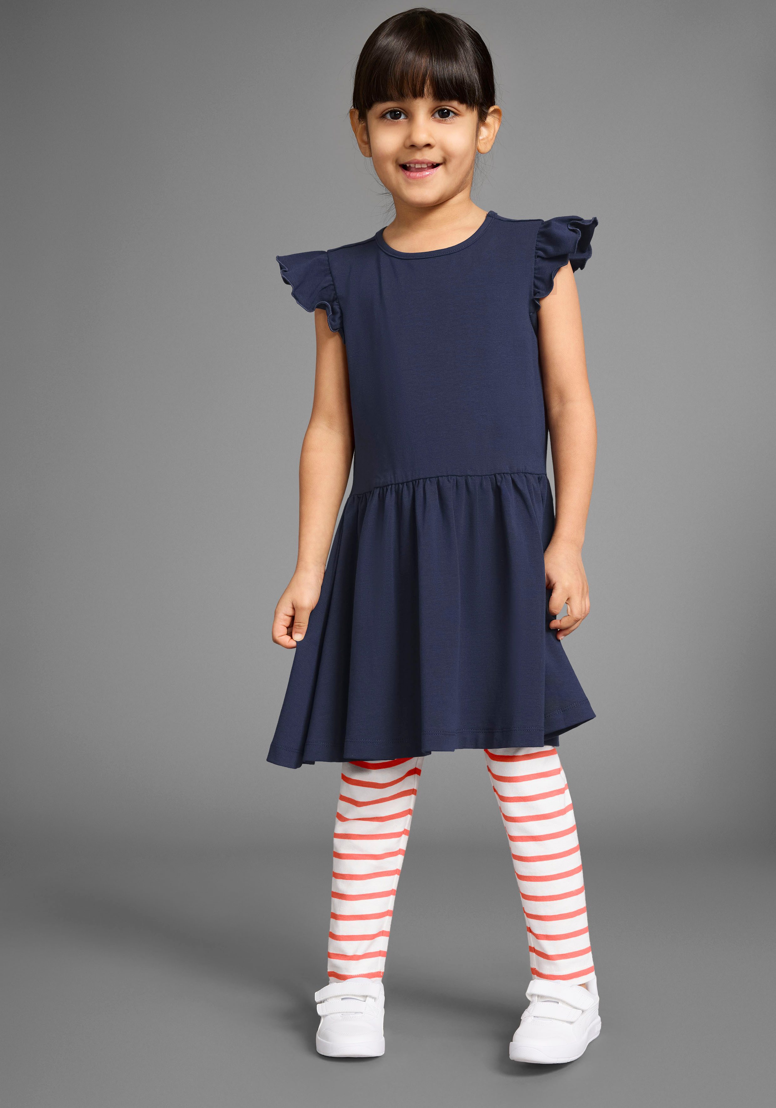KIDSWORLD Legging 2-pack gestreepte leggings voor kleine meisjes (set, 2-delig, 2 delen)