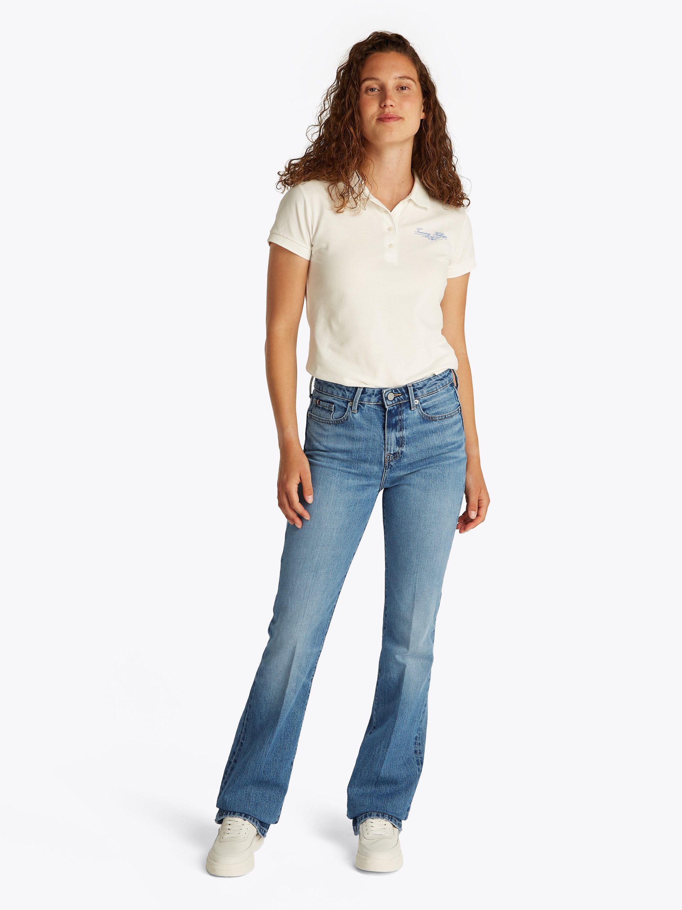 Tommy Hilfiger Bootcut jeans BOOTCUT REGULAR WAIST gemiddelde normale taillehoogte met persplooien met studs