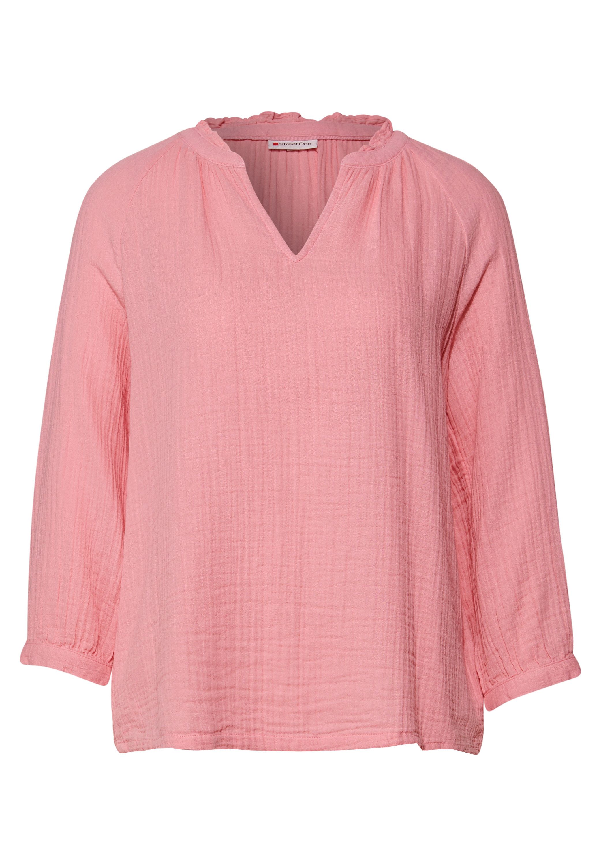 STREET ONE Blouse zonder sluiting met ruches en in tuniekstijl