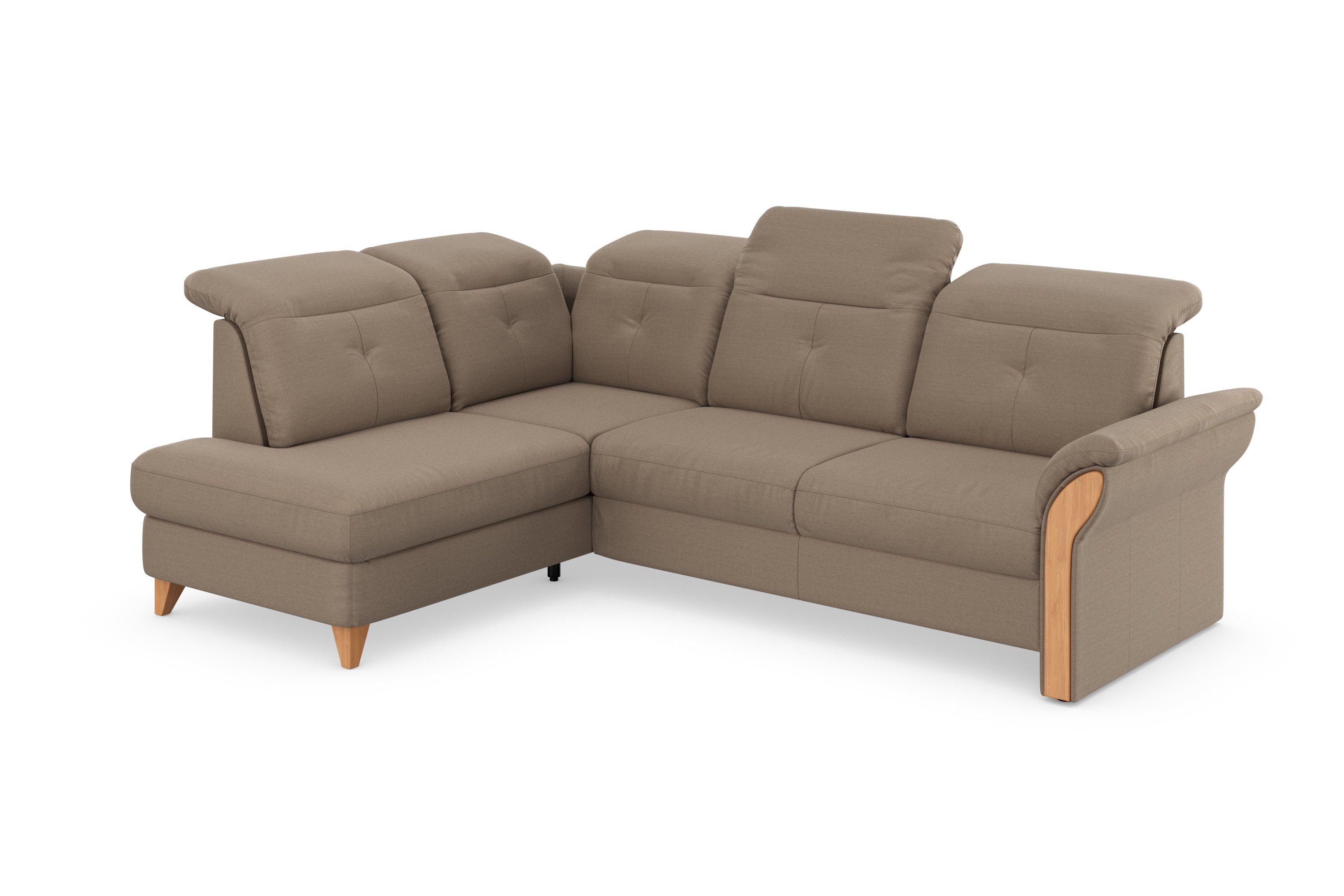 Home affaire Hoekbank Dangast L-vorm Verstelbare hoofdsteun, naar keuze met motorische relaxfunctie