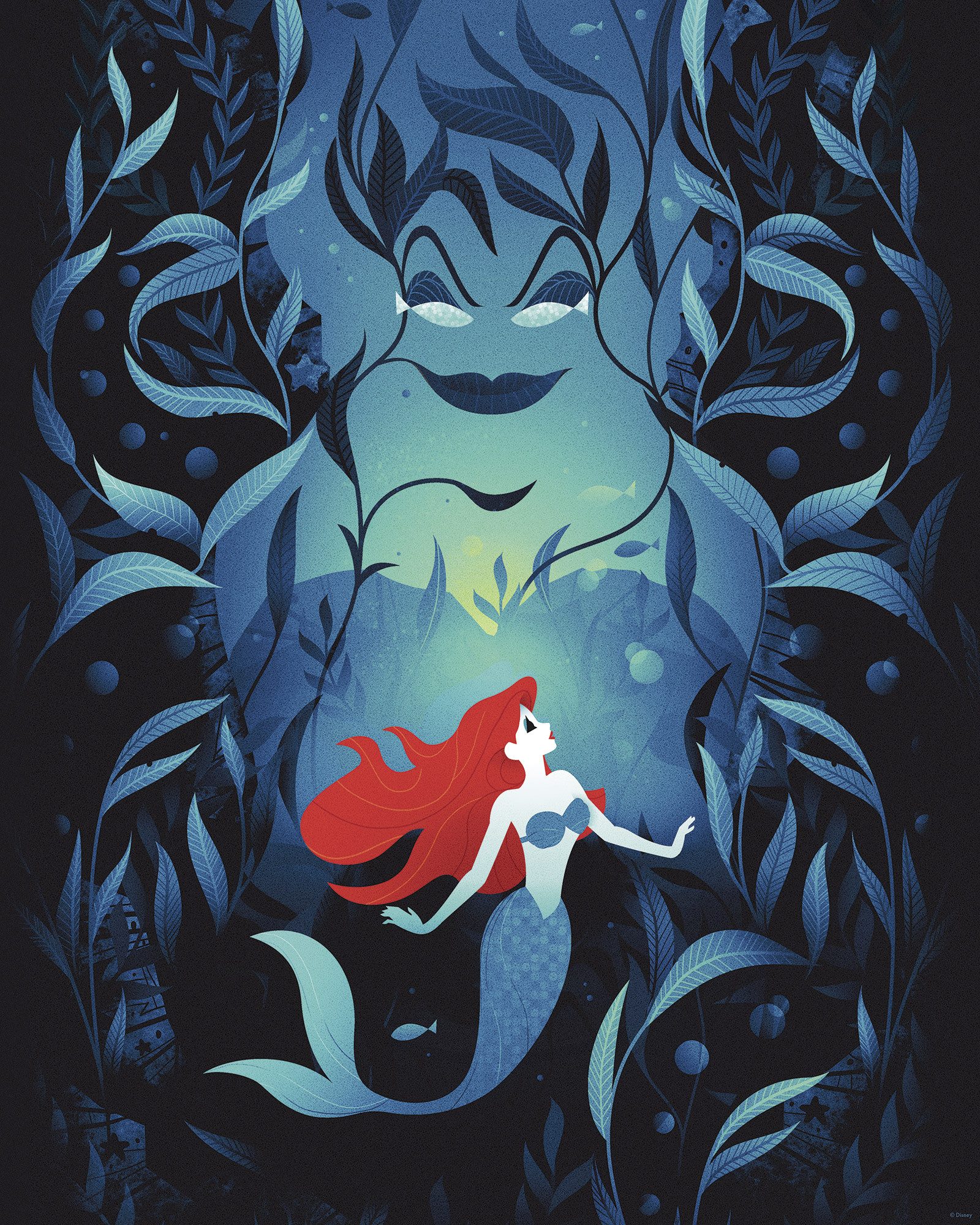 Komar Artprint Disney Ariel Ursula 40 x 60 cm (breedte x hoogte) - kinderkamer, decoratie (1 stuk)