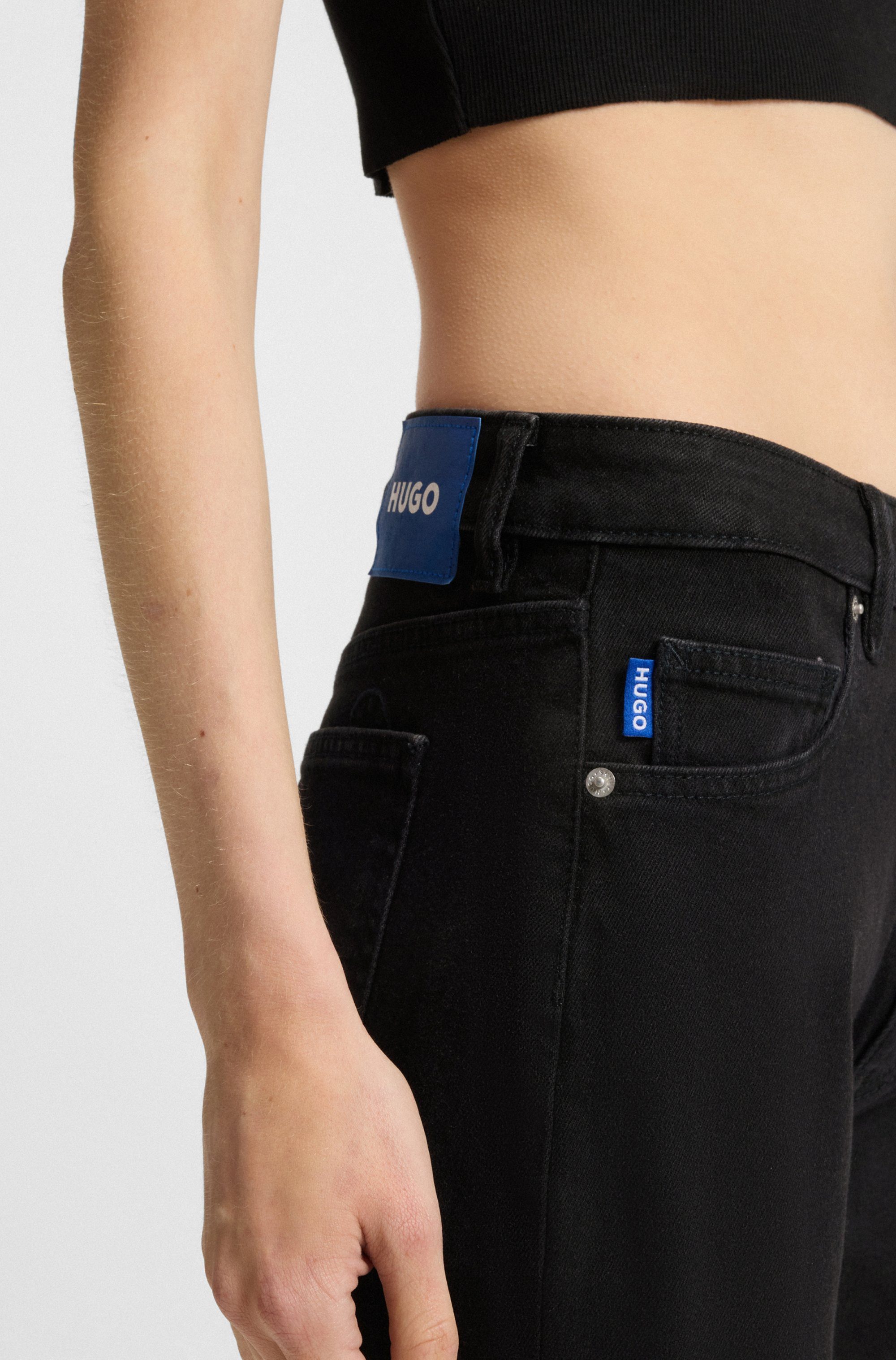 HUGO Blue Straight jeans Elyah Straight fit jeans met hoge taille, lange lengte 36