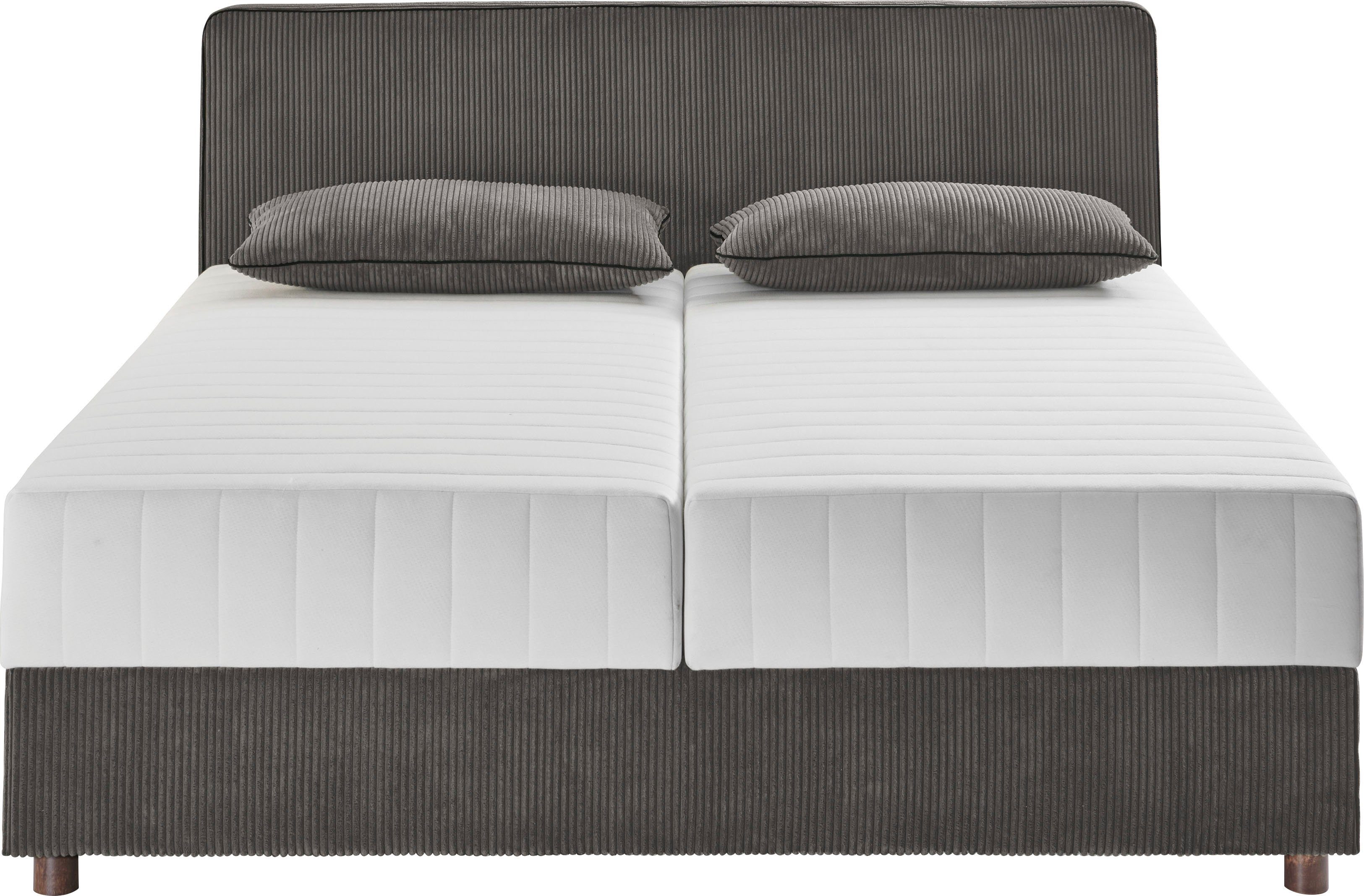 ATLANTIC home collection Bed Corinna Boxspring bed incl. opbergruimte, ribfluweel, verkrijgbaar in verschillende breedtes
