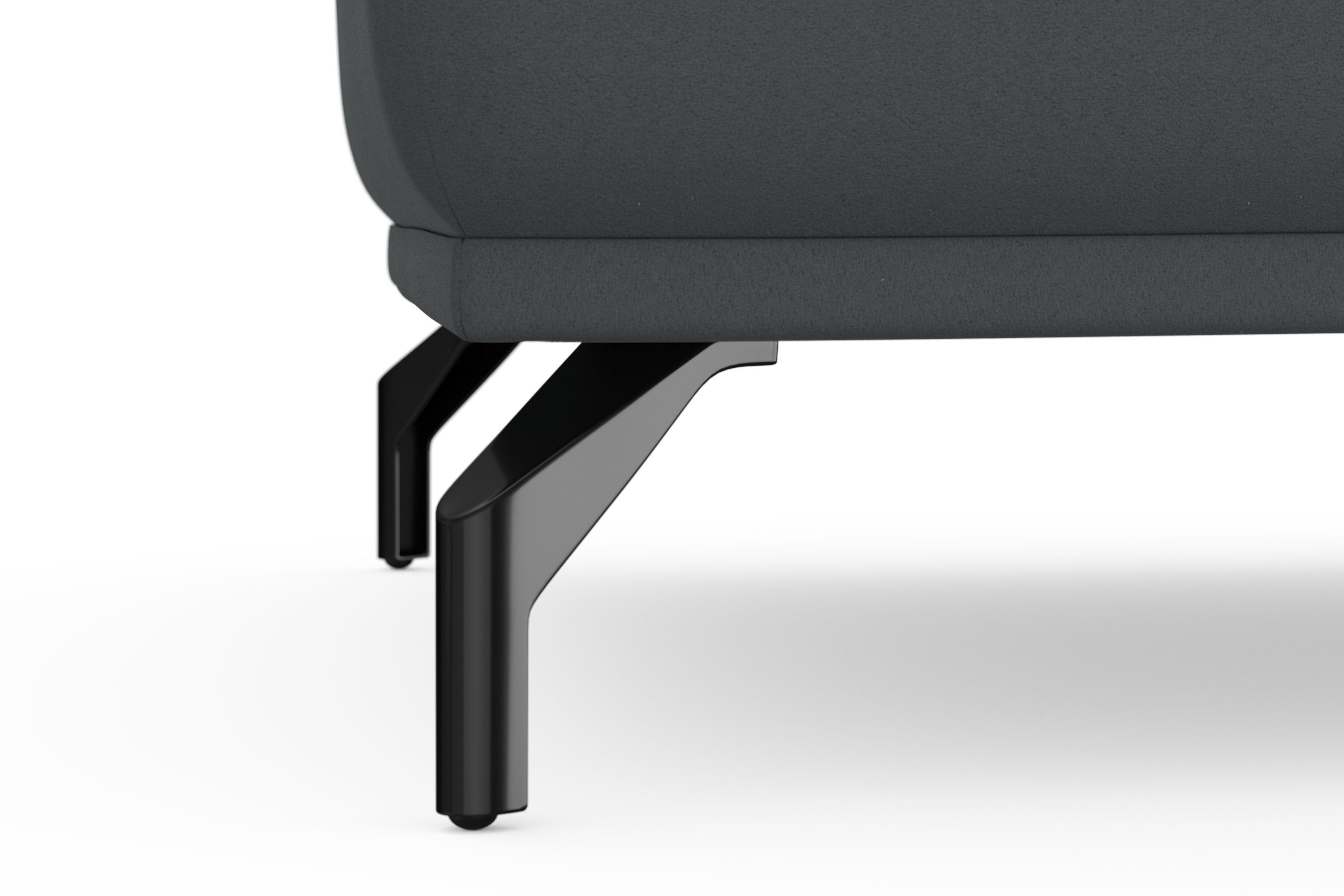 sit&more Hocker Bailando met binnenvering en zwarte, matte metalen poten