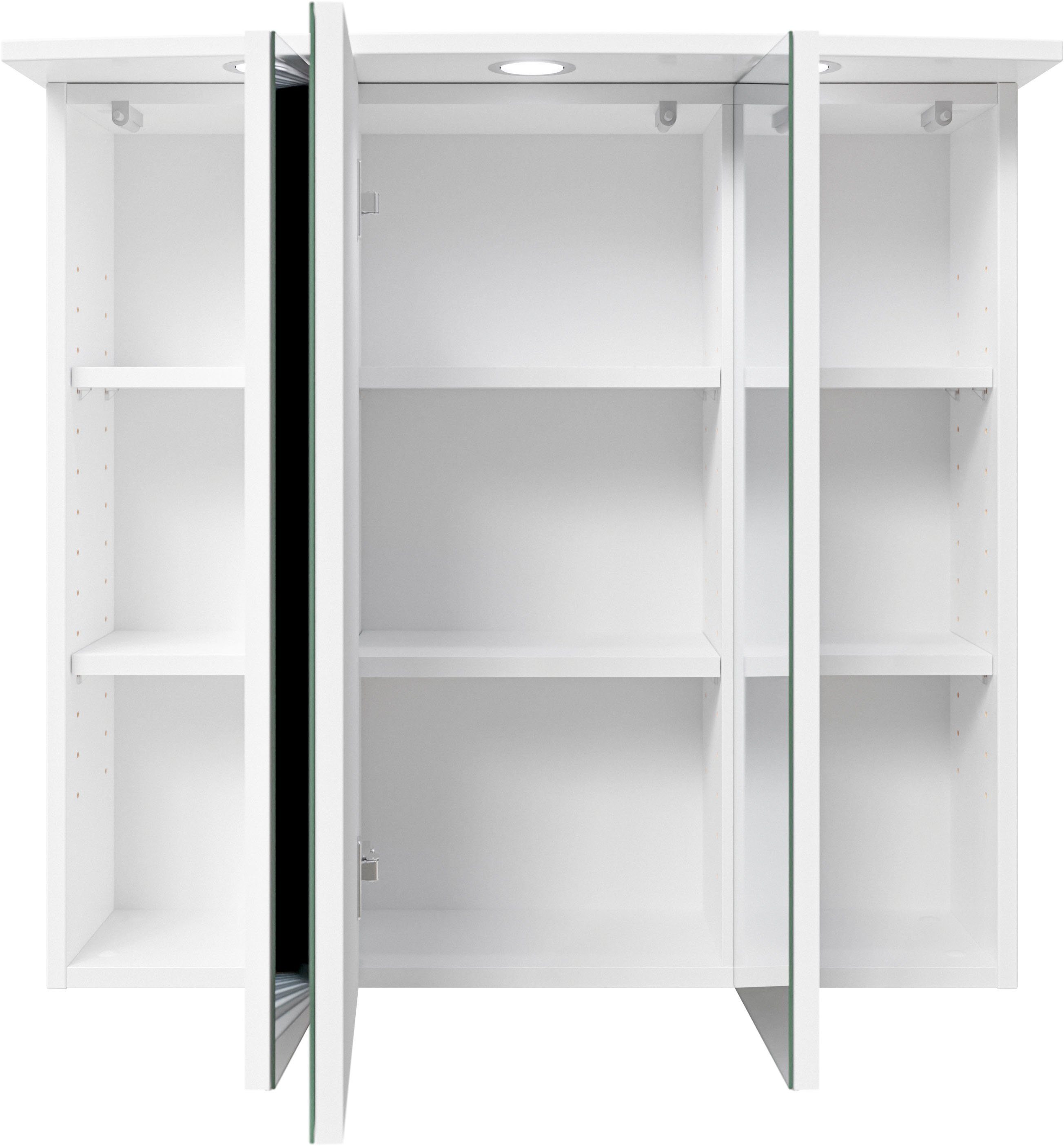 Saphir Badkamerserie Quickset 316 3-delig, keramieken wastafel met led-spiegelkast (4-delig)