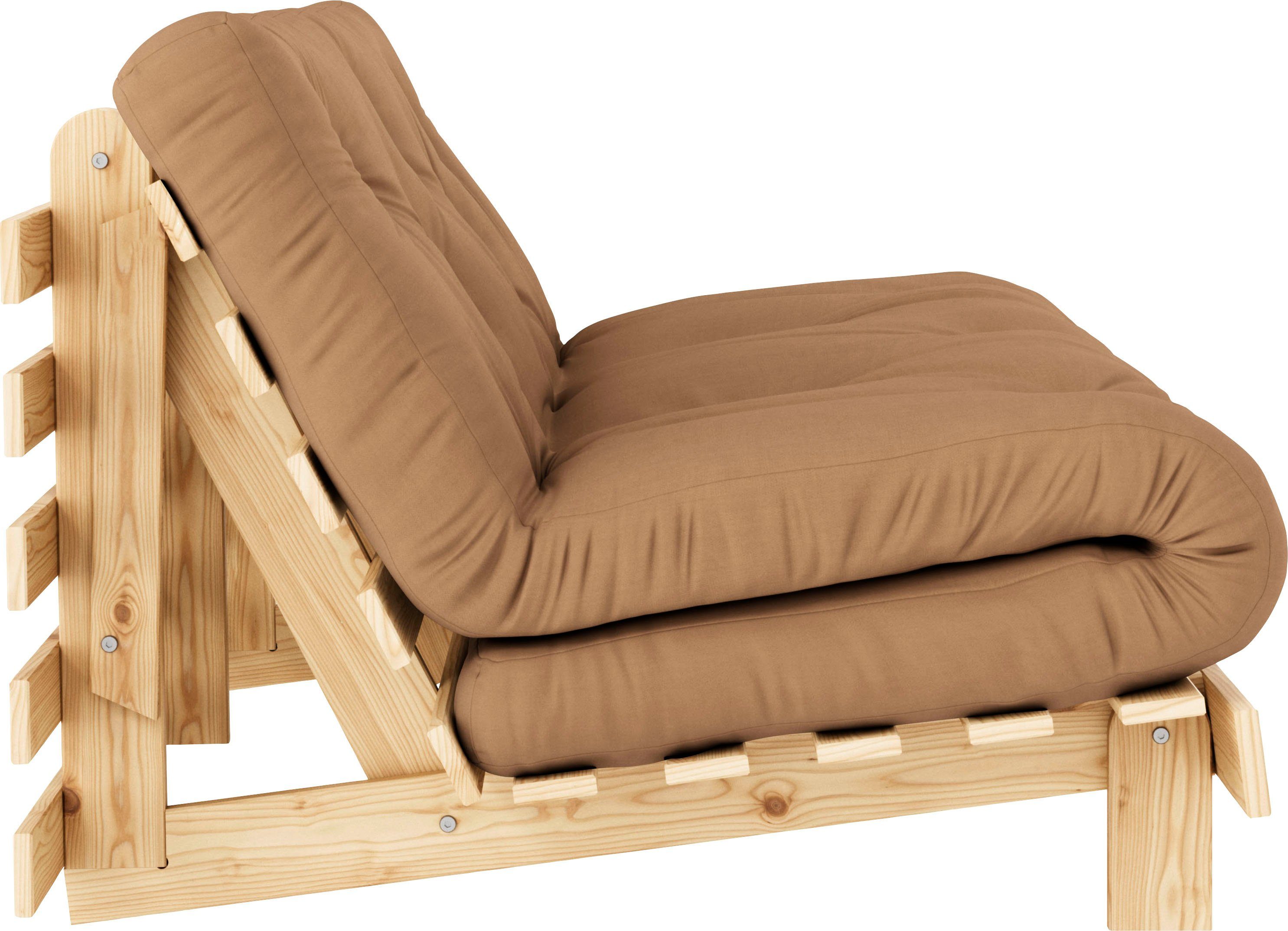 Karup Slaapbank Roots 160 slaapbank, logeerbed, bank met futonmatras Incl. futonmatras, ligoppervlak 160x200 cm, FSC® gecertificeerd dennenhout (2 stuks)