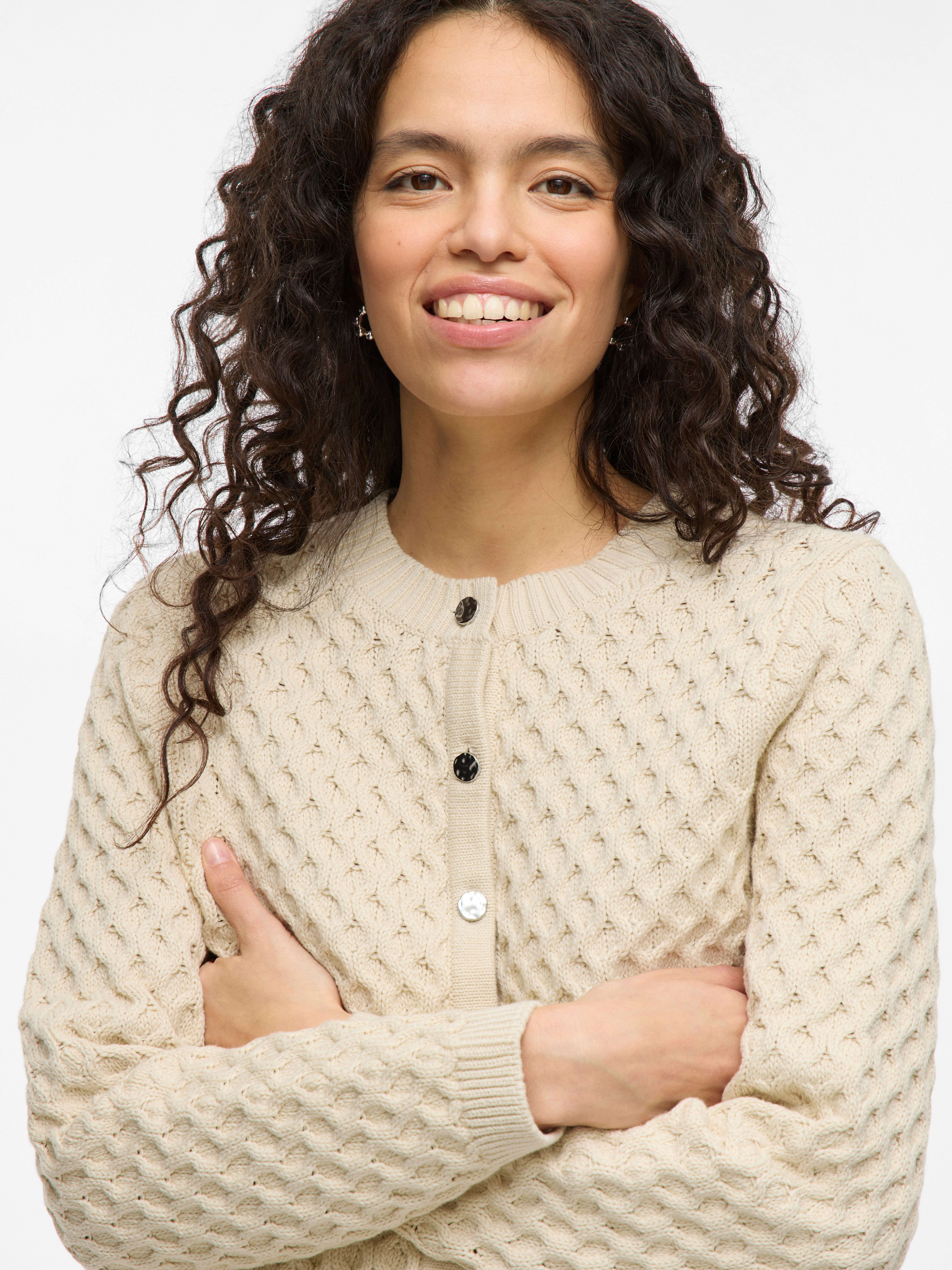 Vila Vest VIKALI L/S O-NECK KNIT BUTTON CARDIGAN
