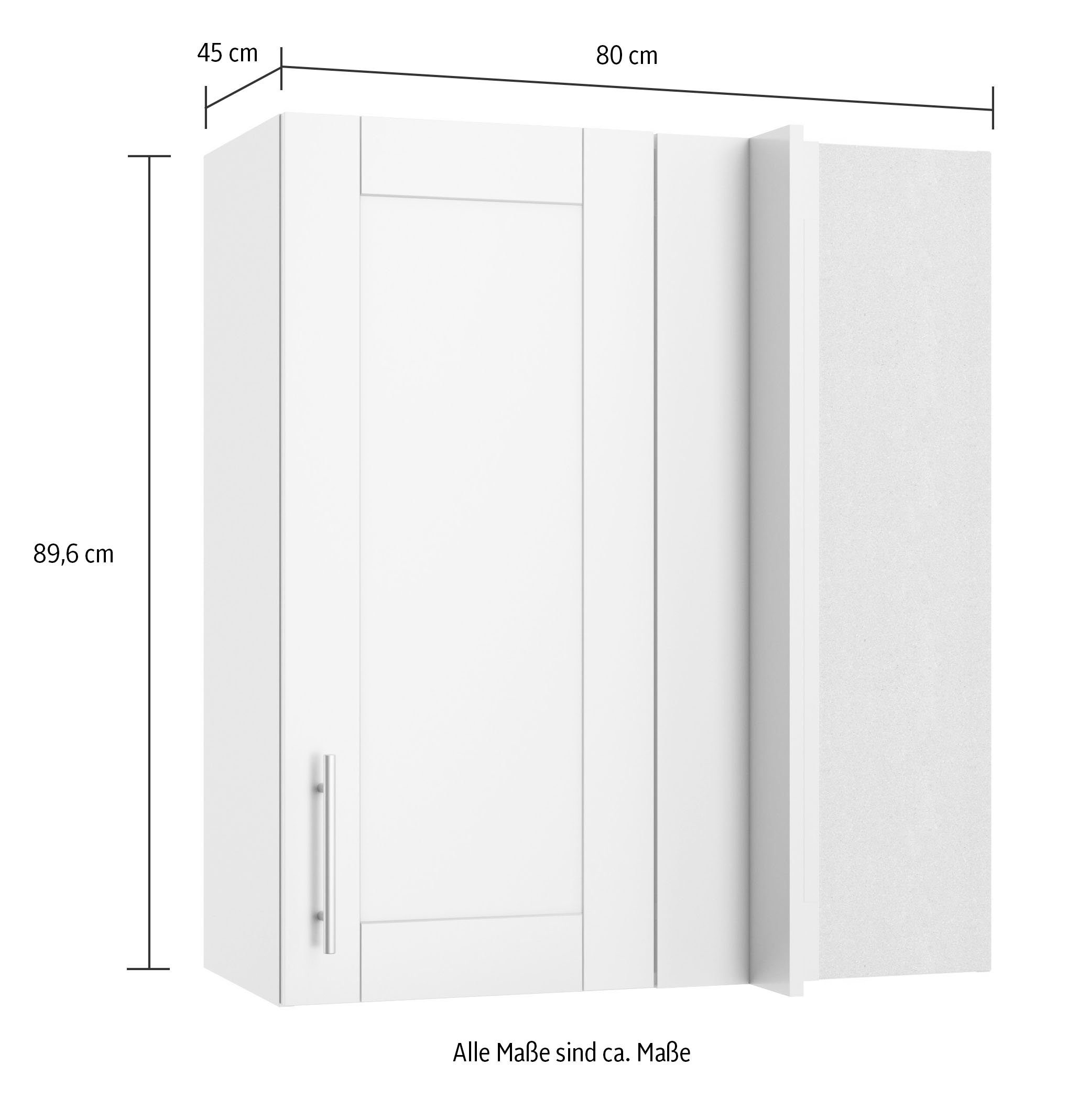 OPTIFIT Hangend hoekkastje KS-Ahus Breedte 80 x 45 cm