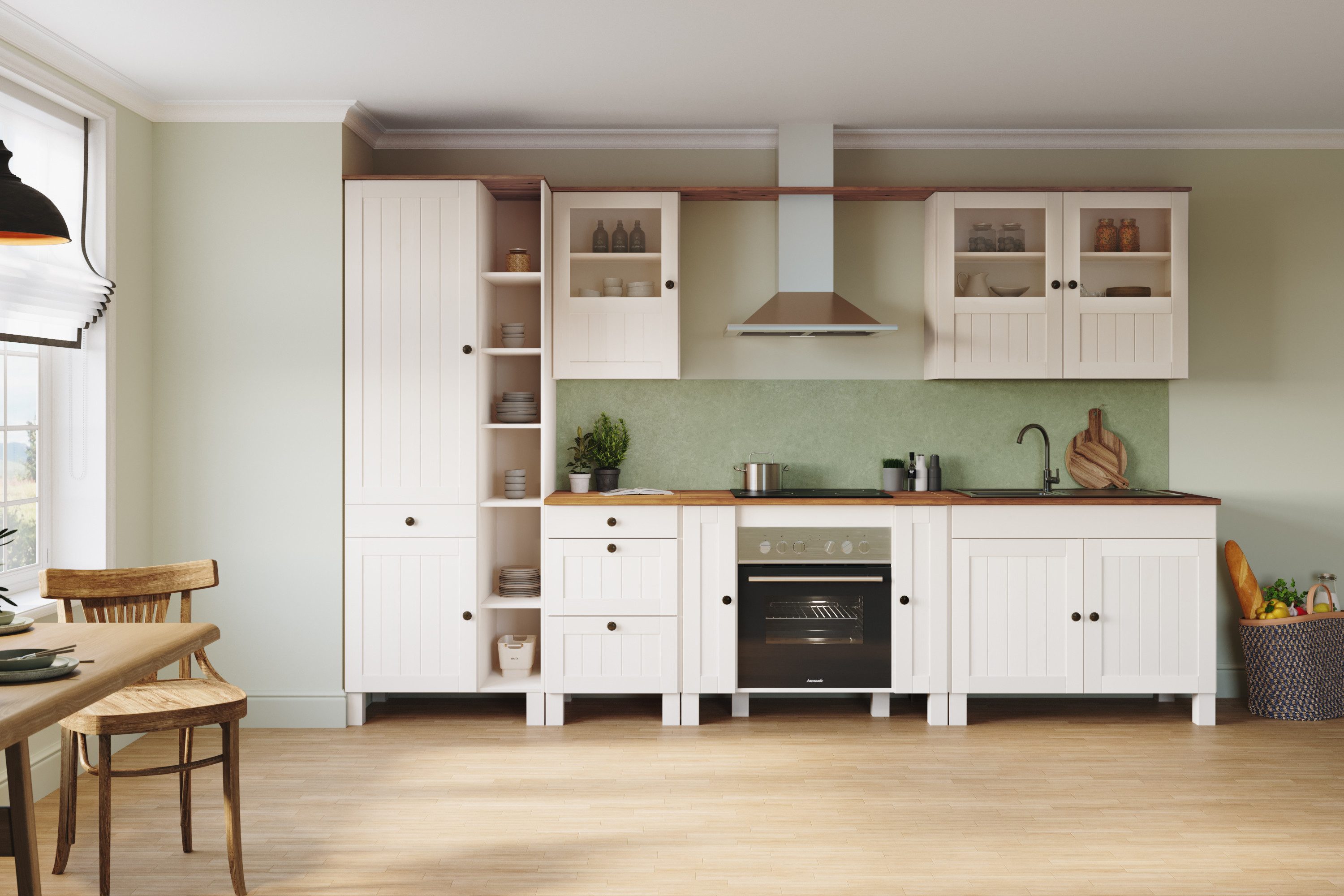 Home affaire Keukenblok Alby2 Breedte 325 cm, zonder elektrische apparaten