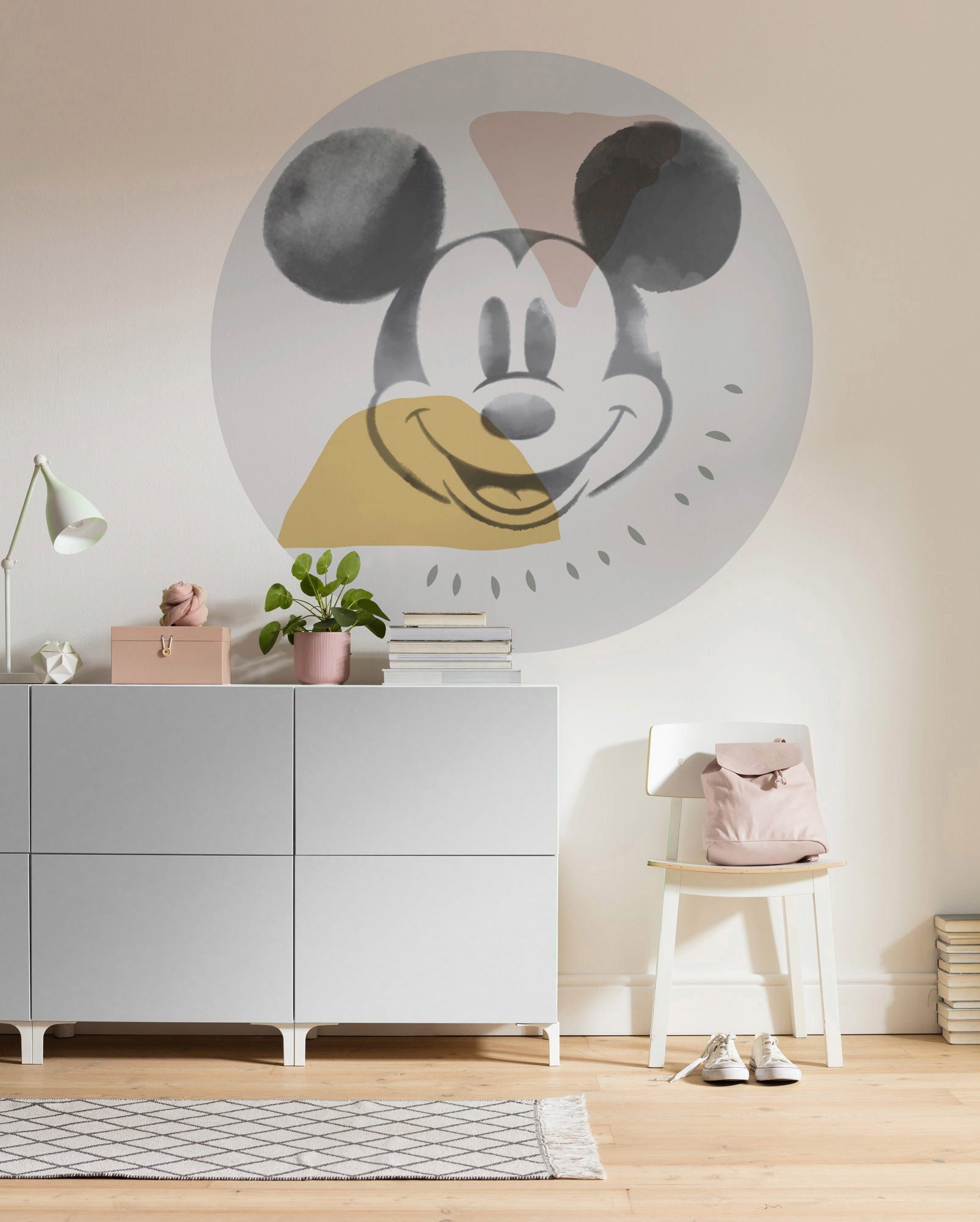 Komar Fotobehang Zelfklevend vlies - Mickey Abstract - Afmeting 125 x 125 cm