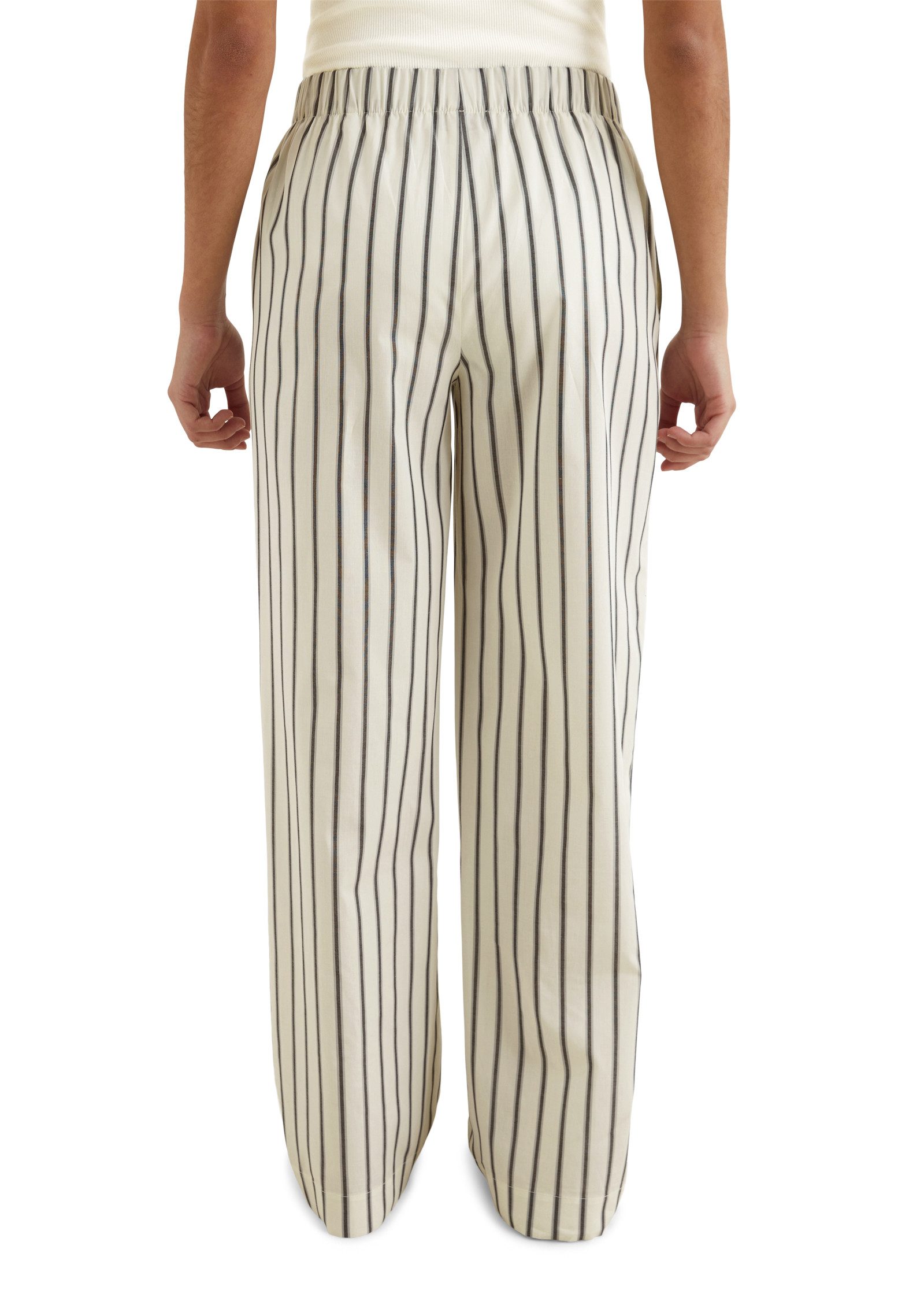 Marc O'Polo Loungebroek Mix & Match Poplin met brede, elastische band en rechte pijp